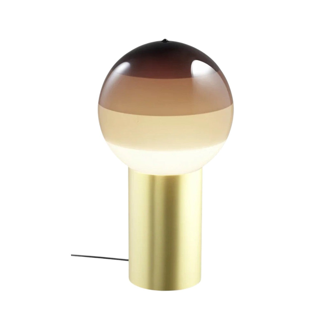 DIPPING chocolate table lamp with a gold base