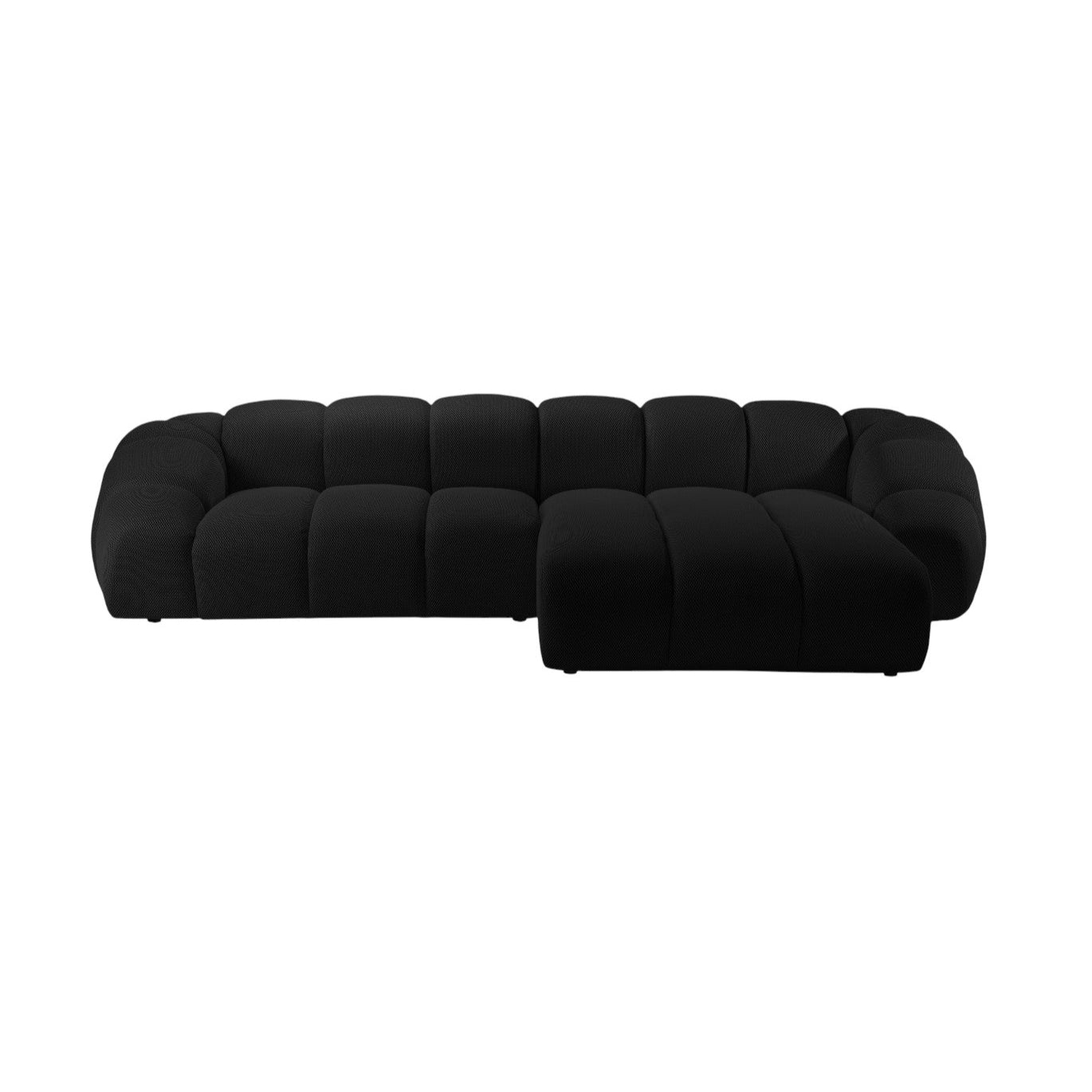 Right Corner Sofa, "Diana", 4 Seats, Black, 334x182x72
Made in Europe