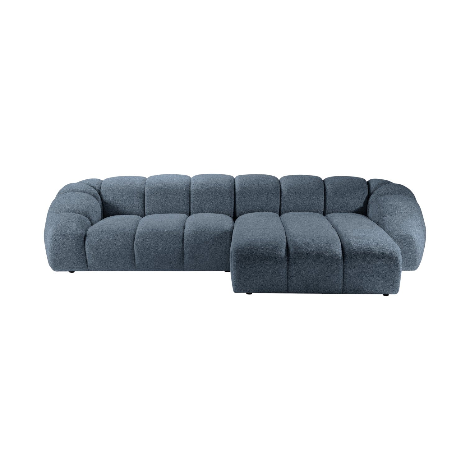 Velvet Right Corner Sofa, "Diana", 4 Sitze, Blue Jeans, 334x182x72
In Europa gemacht