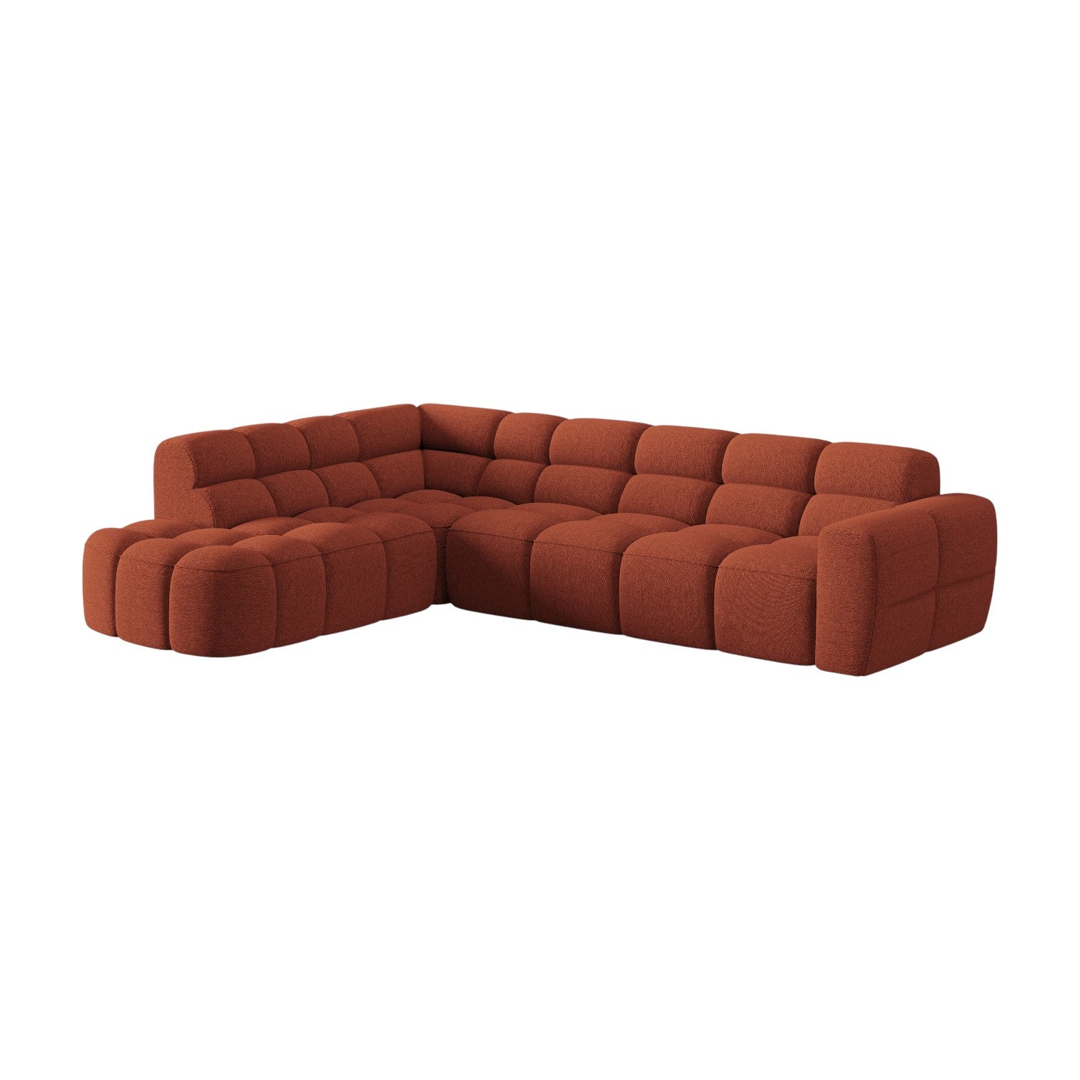 Left Corner Sofa LISA terracotta chenille