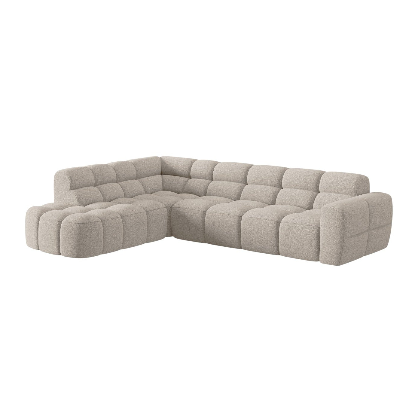 Sofa narożna lewostronna LISA piaskowy szenil