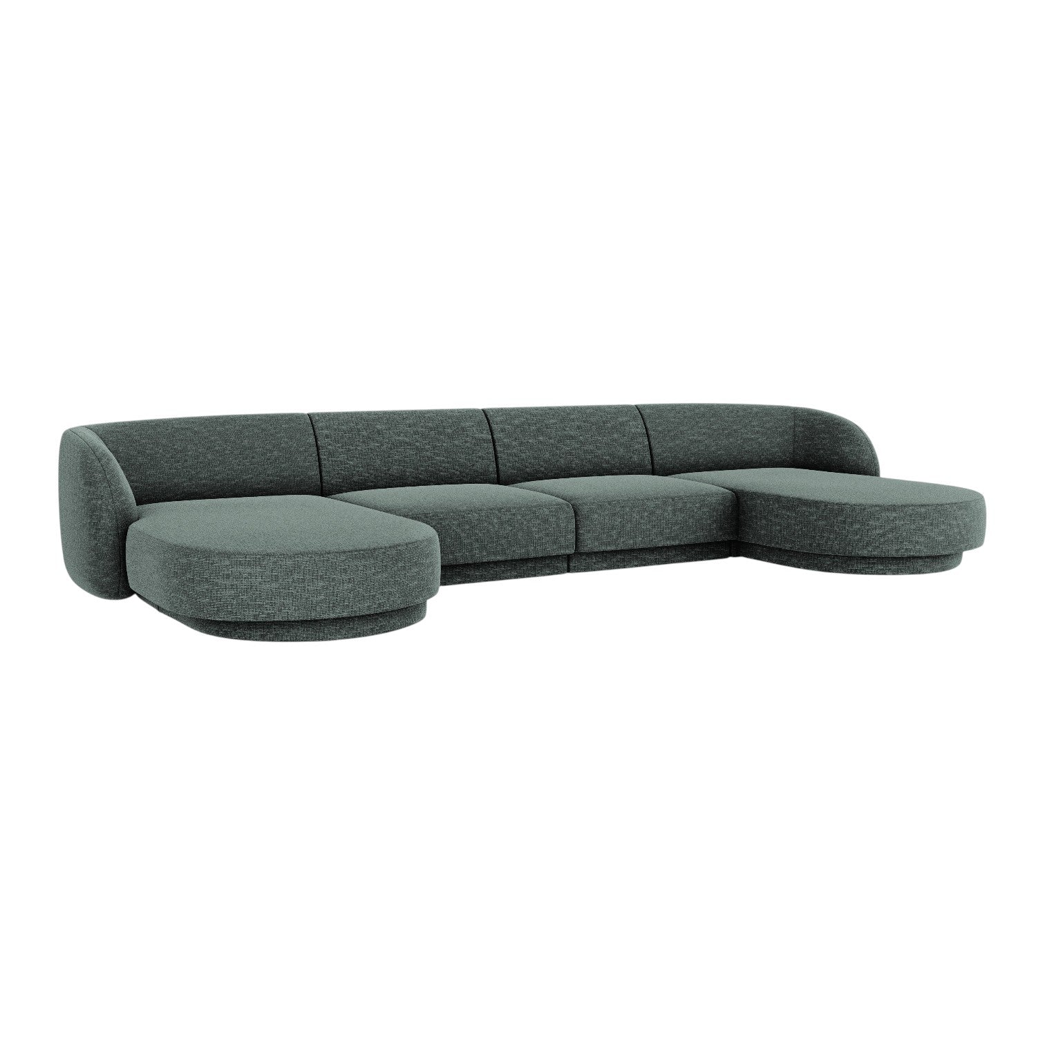 Panoramic sofa in the Miley Petrol school fabric