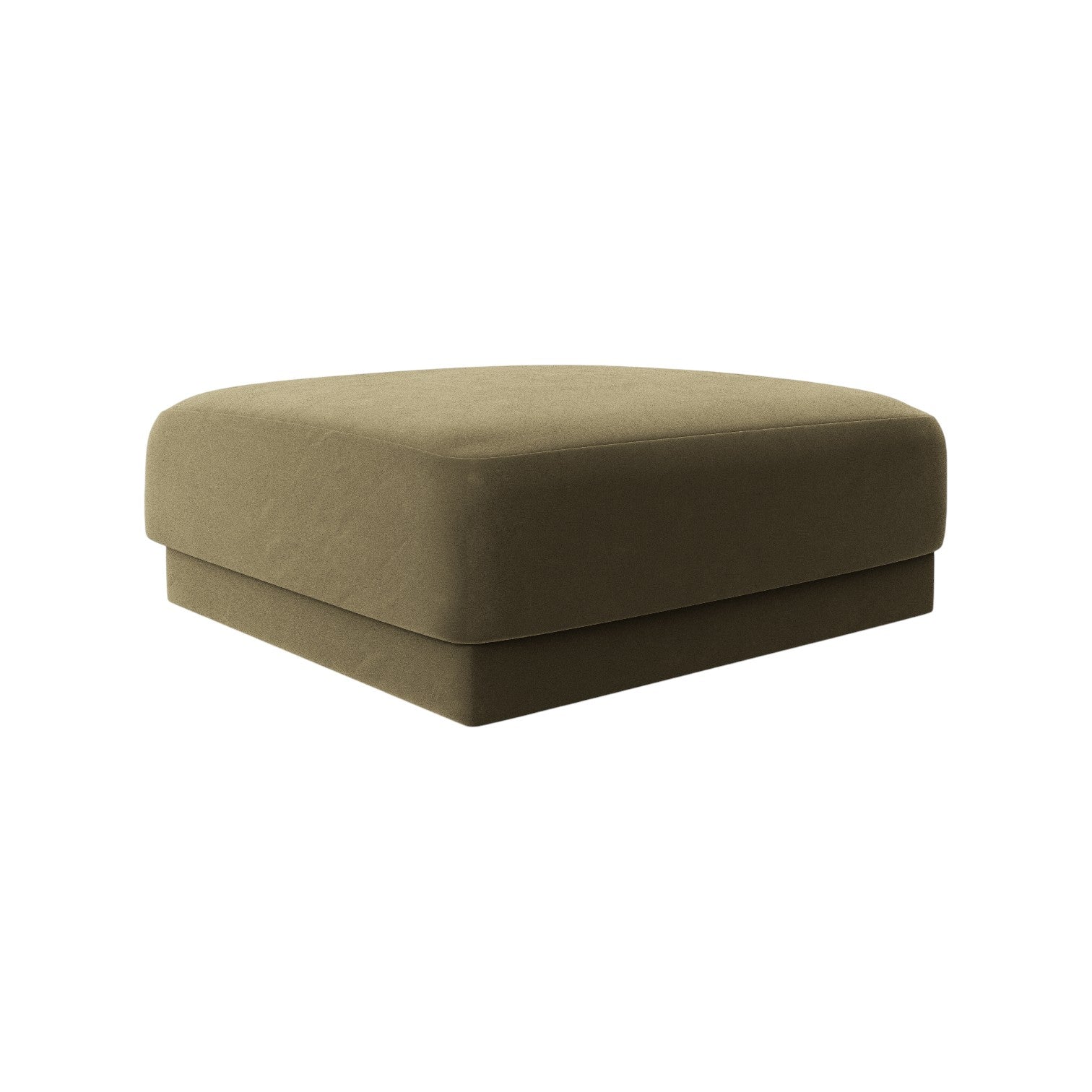 Velvety pouf miley green
