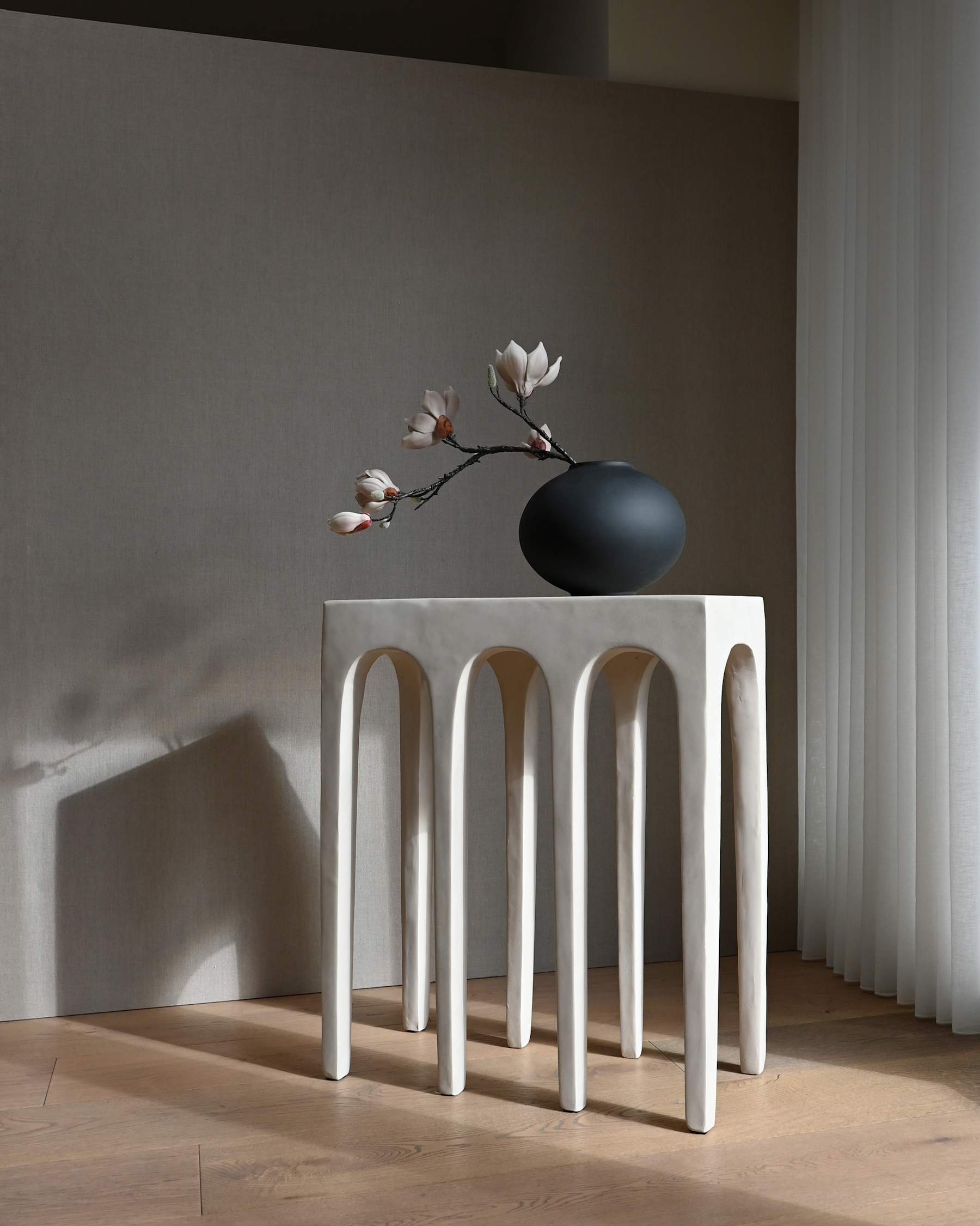 SUNAO FAT vase black