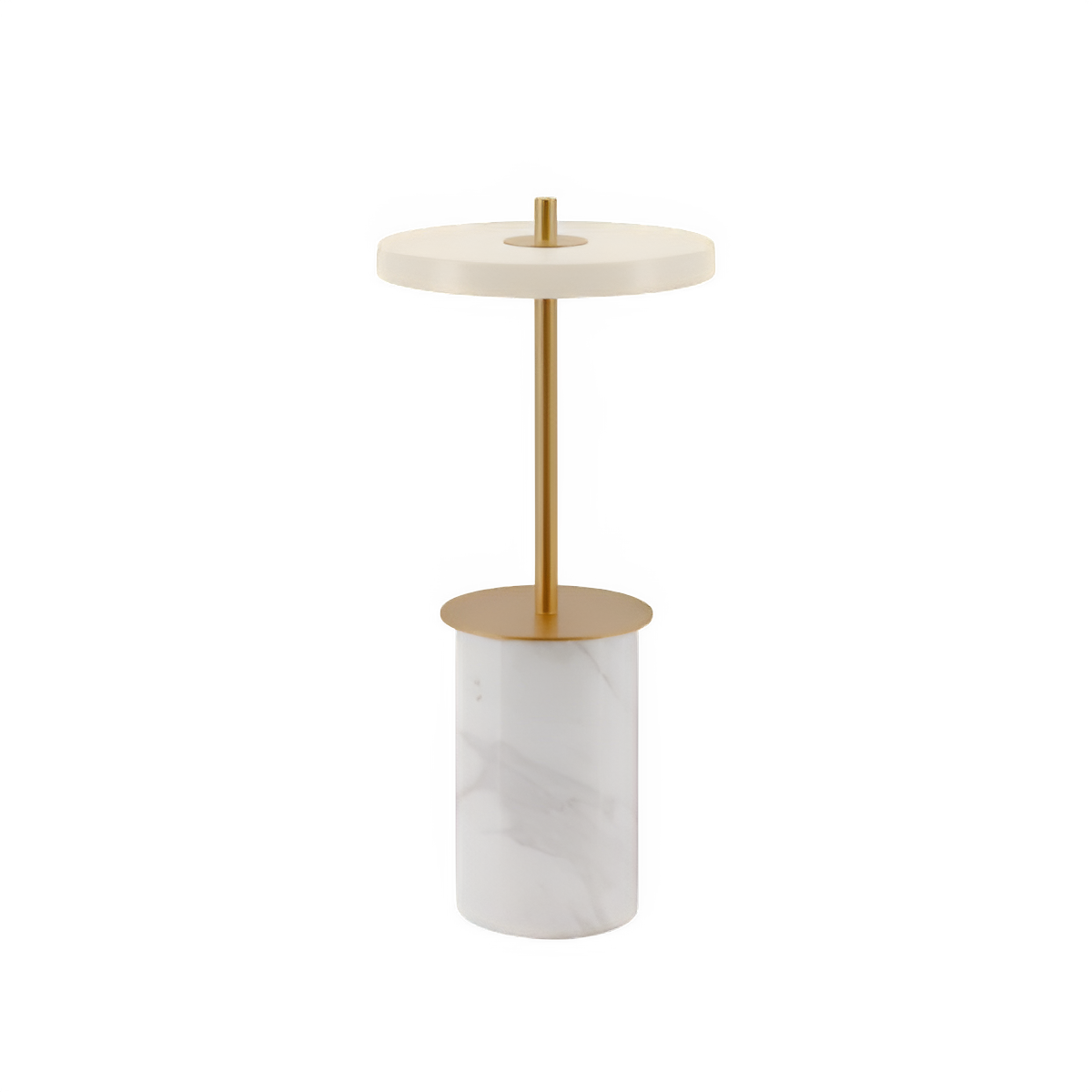 Asteria Move Mini Table Lamp White Marble with Gold Accent