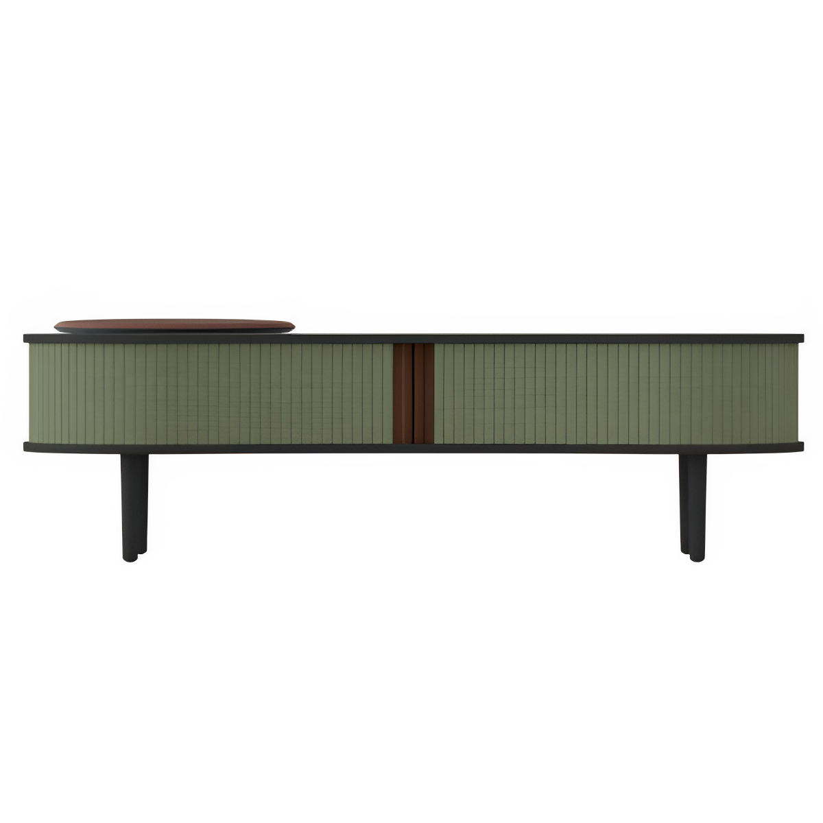 AUDACIOUS TV cabinet green with black oak