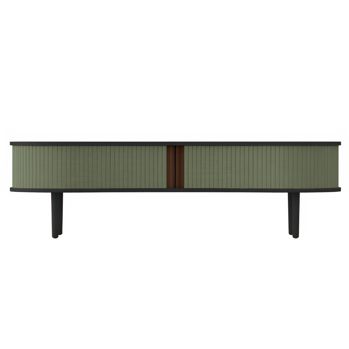 AUDACIOUS TV cabinet green with black oak