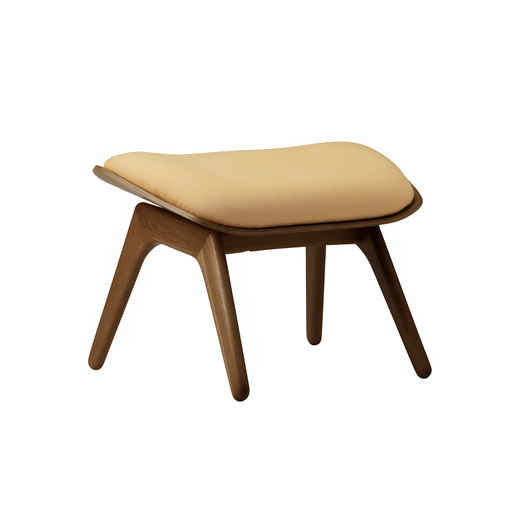 READER footrest yellow with dark oak base