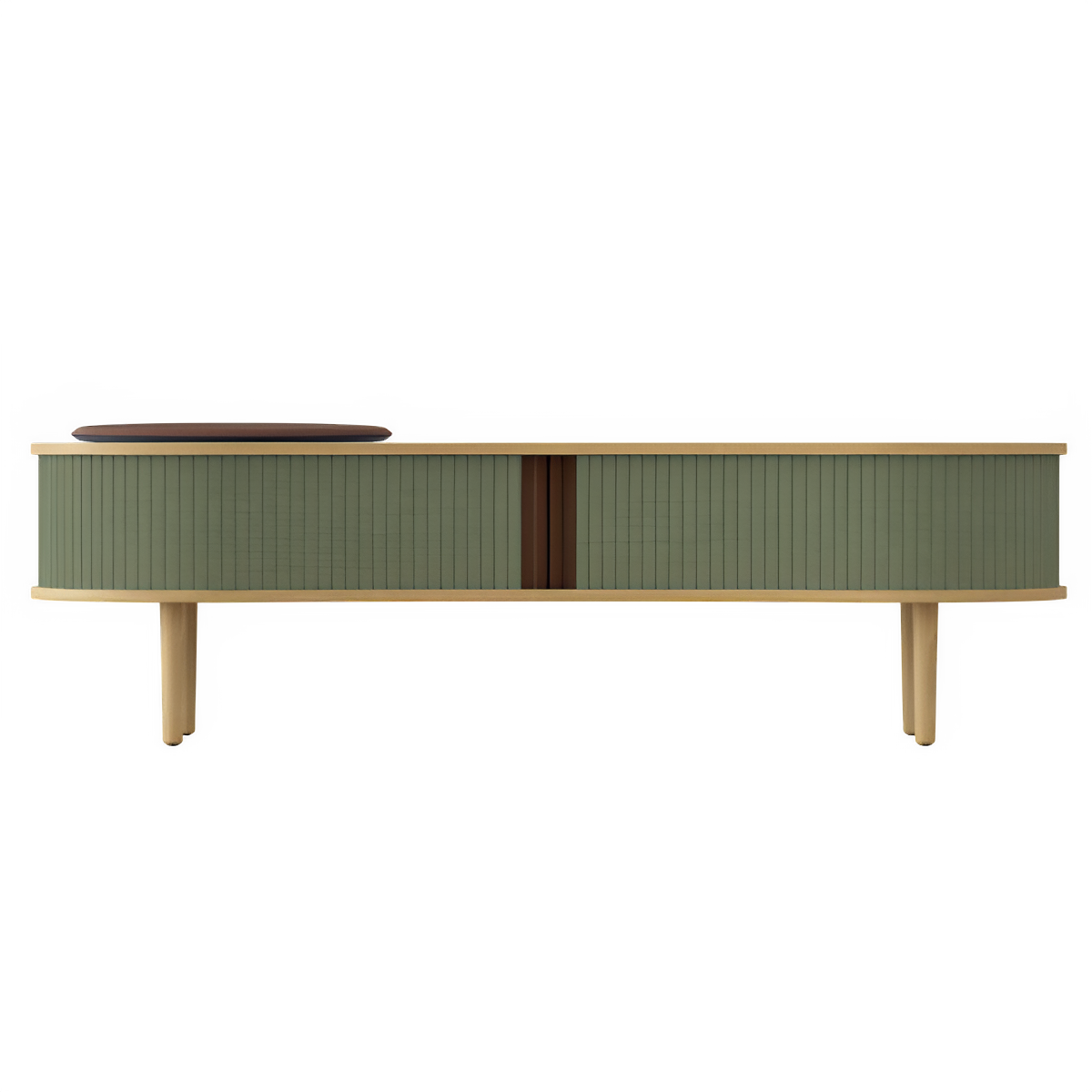 AUDACIOUS TV cabinet green with oak