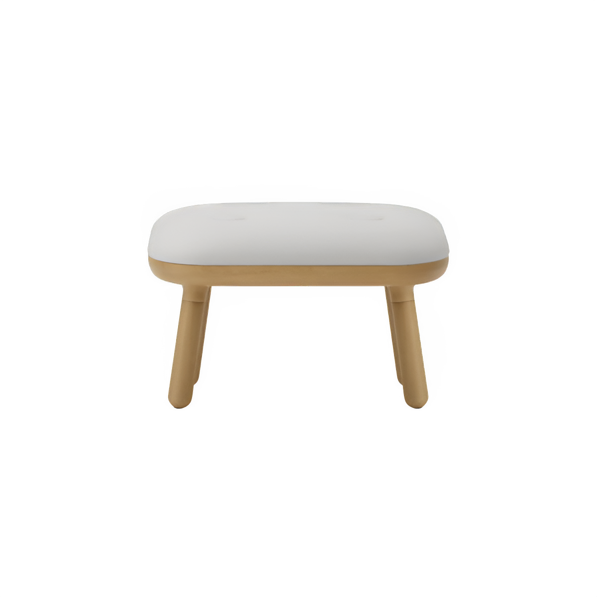 PAFF stool broken white with oak base
