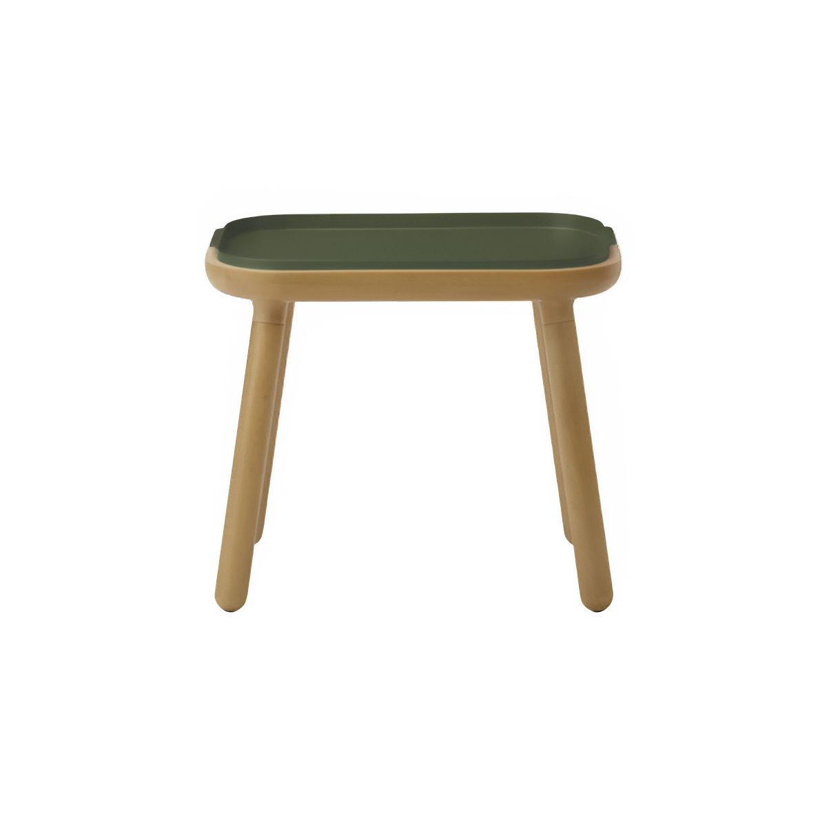 PAFF green table with oak base