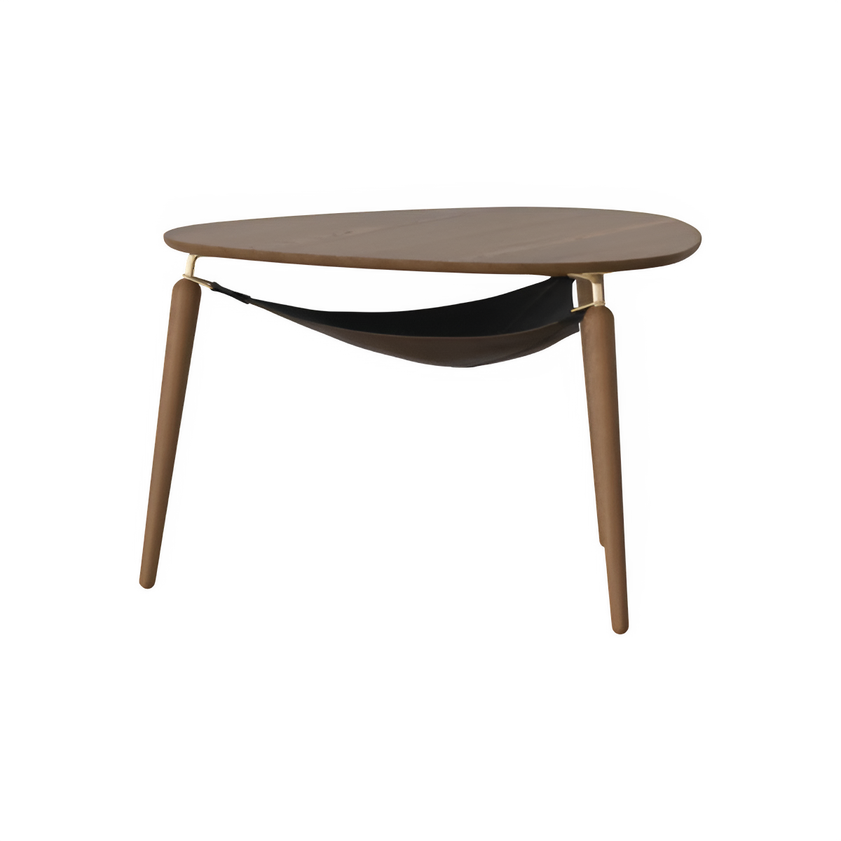 HANG OUT coffee table dark oak with golden supports