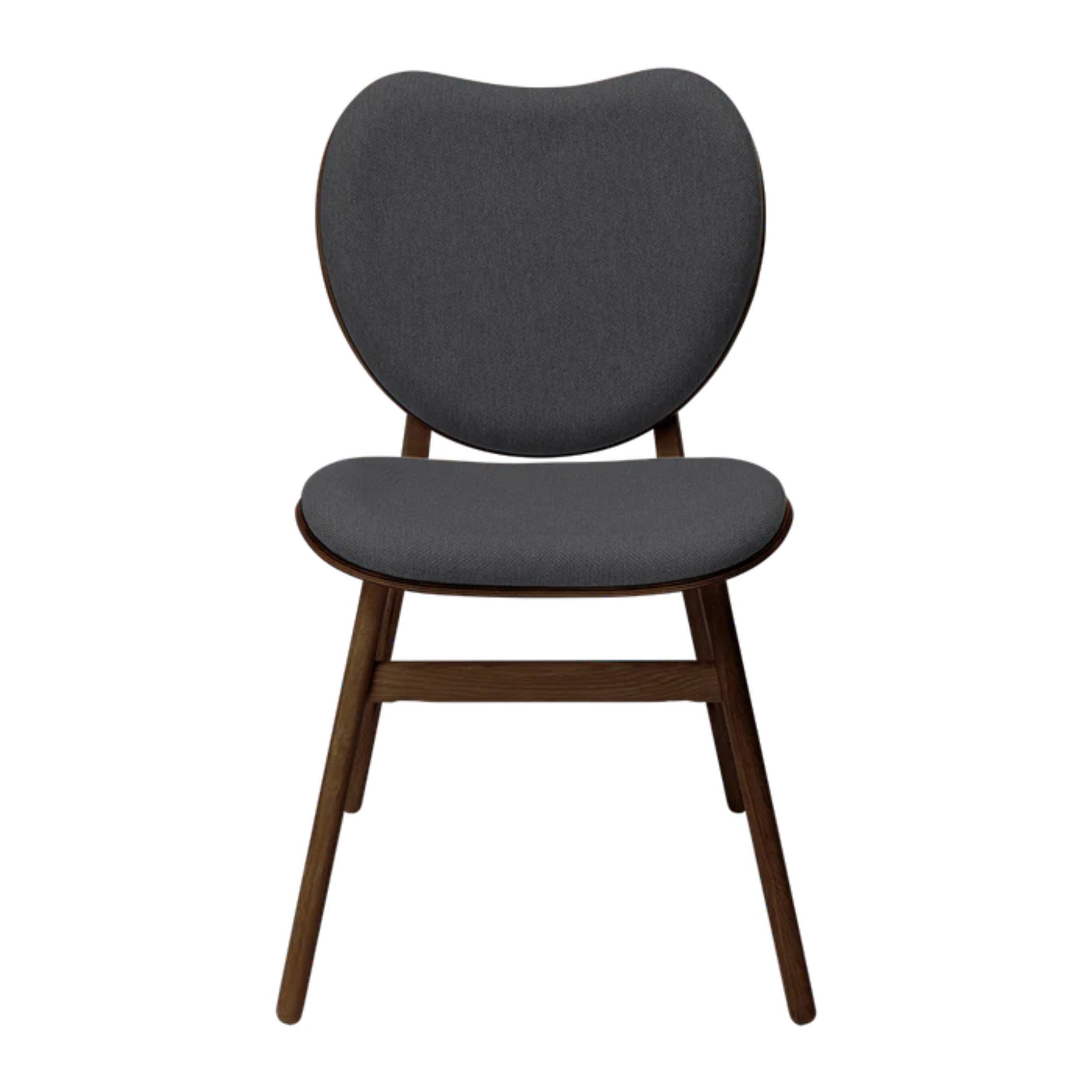 CONVERSATION chair dark gray with dark oak base