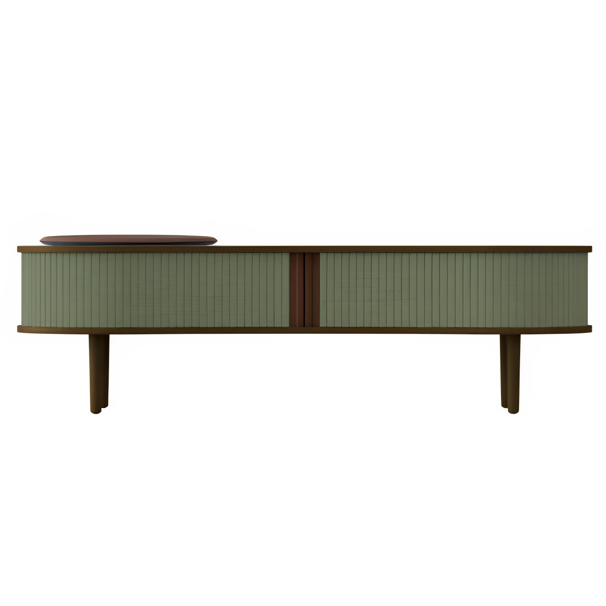 AUDACIOUS TV cabinet green with dark oak