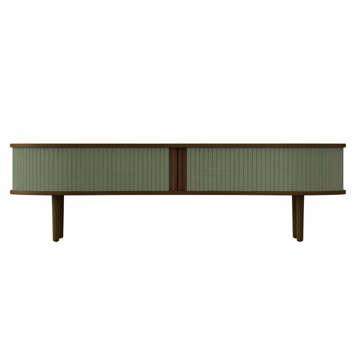 AUDACIOUS TV cabinet green with dark oak