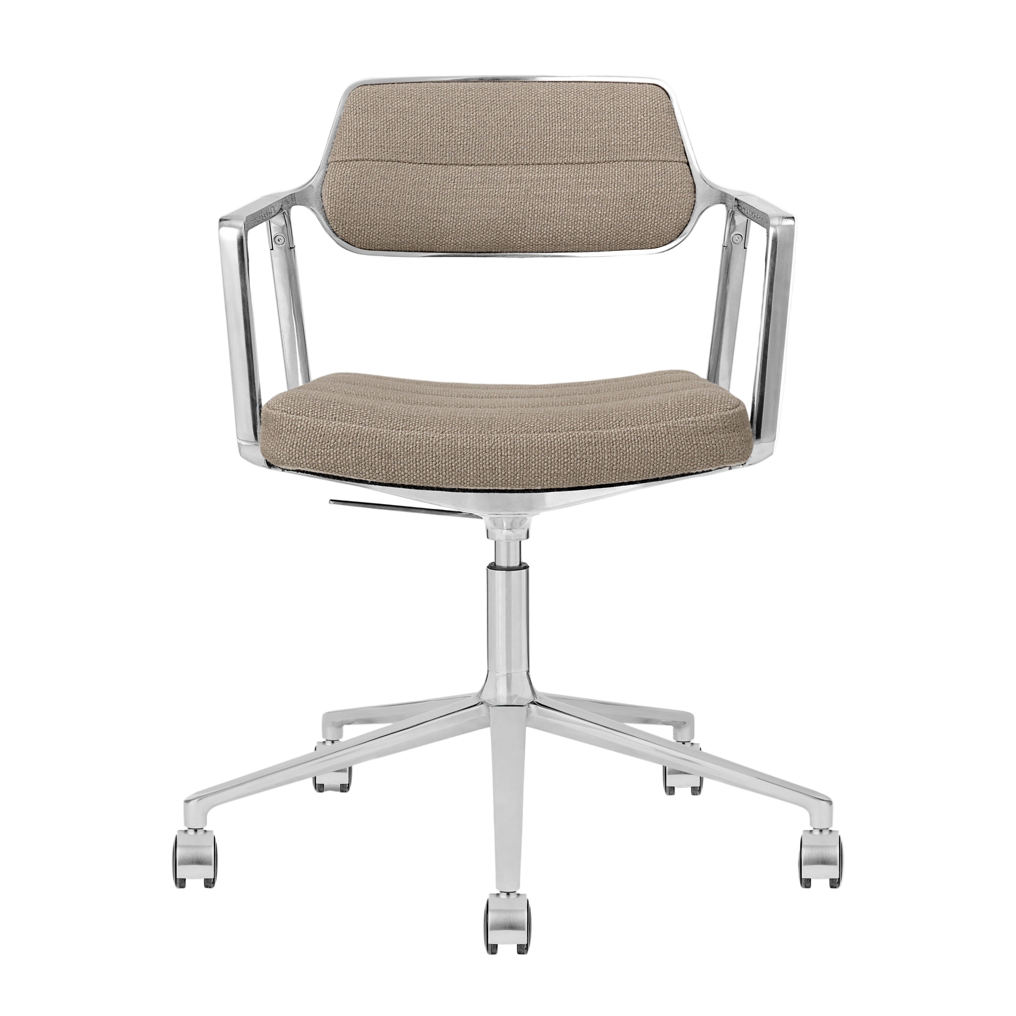 Office chair 453+ sand fabric with metal base