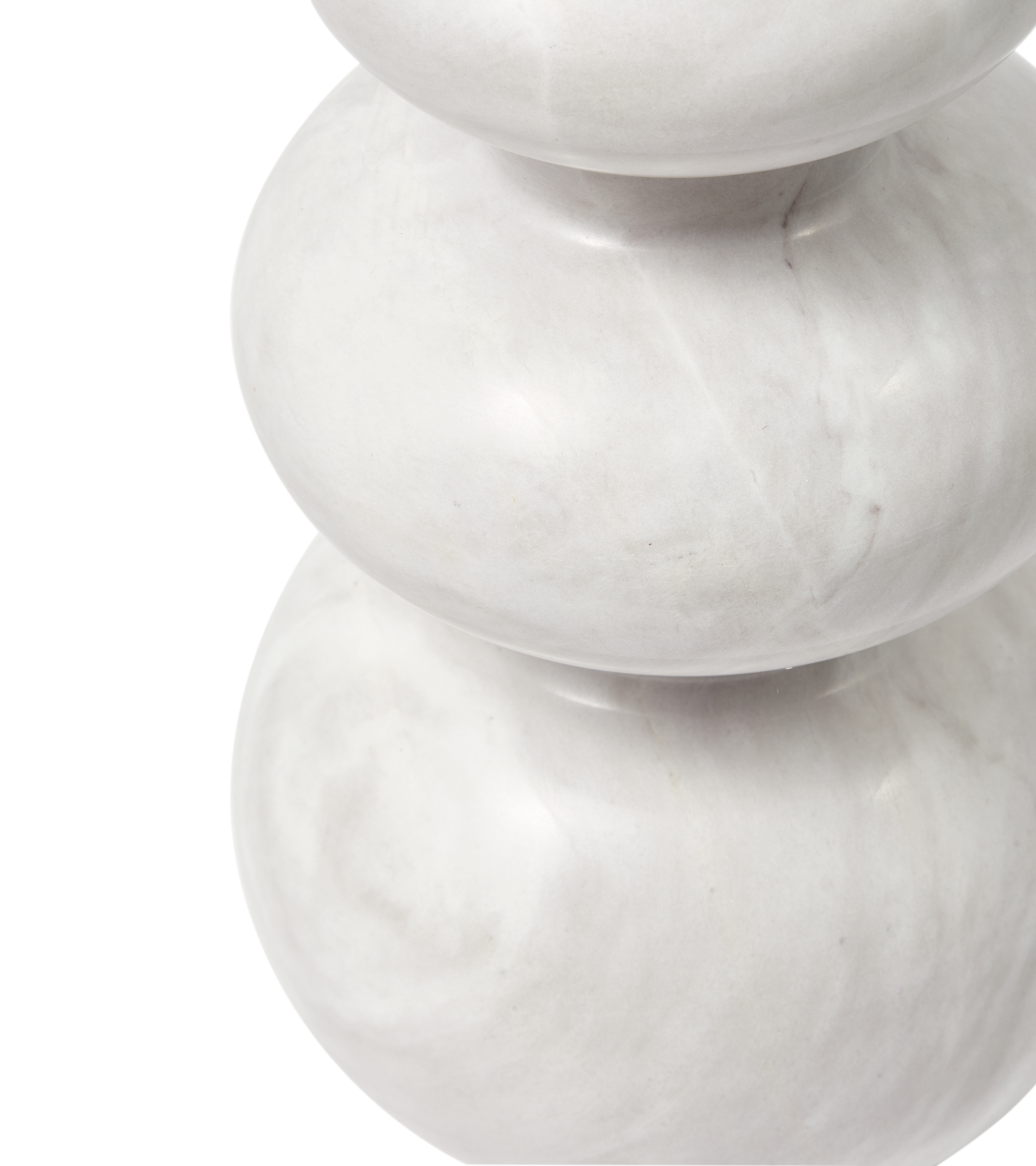 HERITAGE SPHERE Kerzenständer aus weißem Marmor