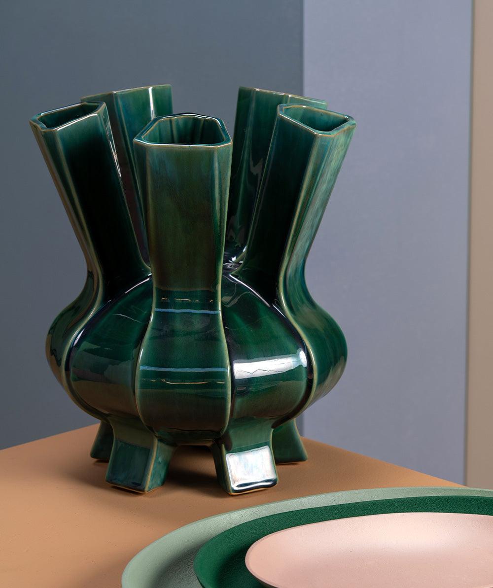 Wazon PUYI zielony Pols Potten Eye on Design