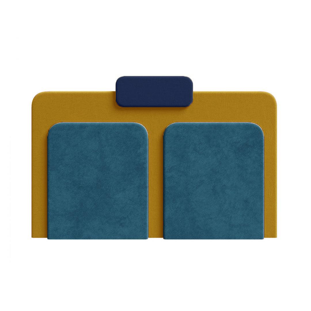 Wezgłowie PLUM 7 morski z musztardowym Happy Barok Eye on Design