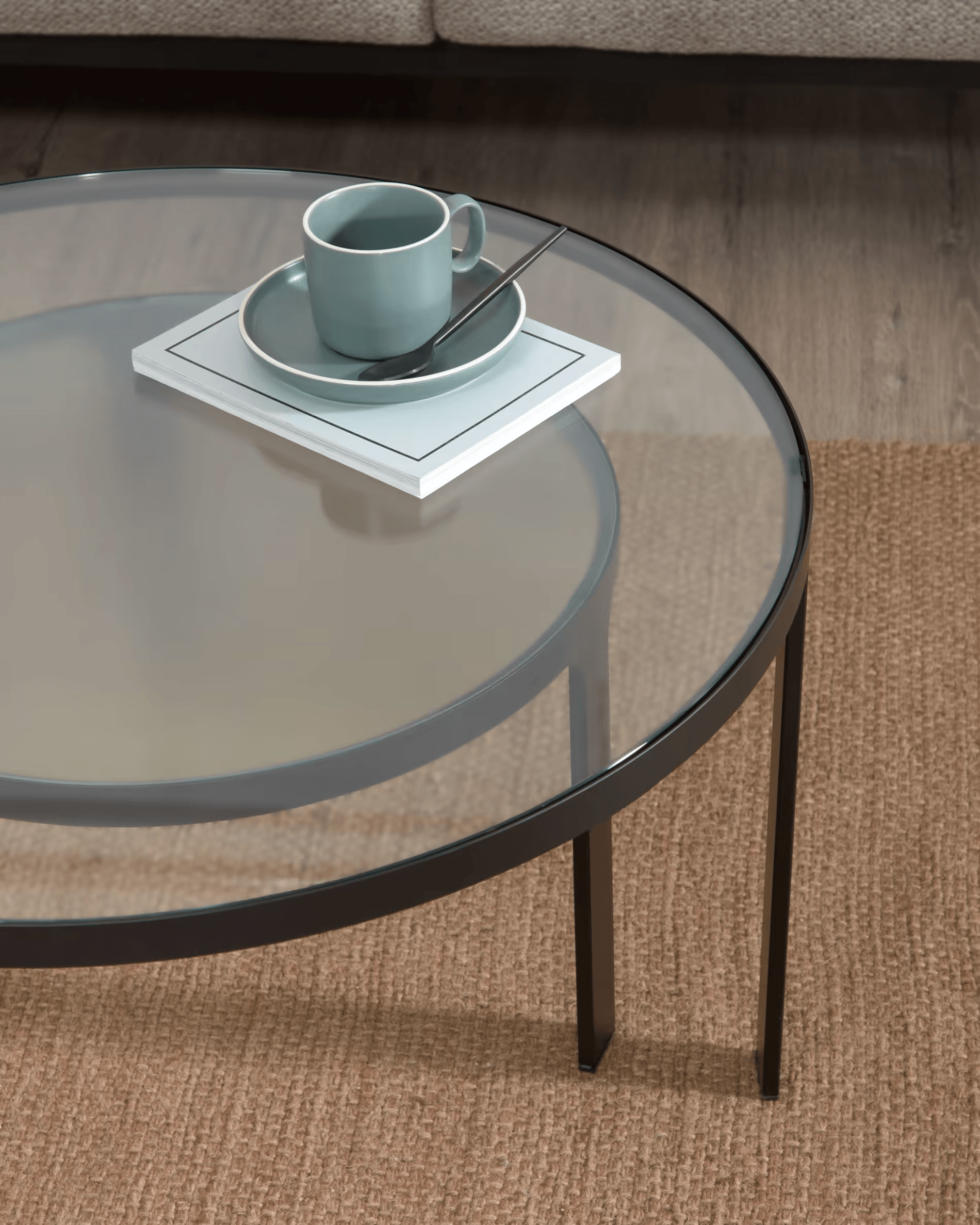Zestaw stolików bocznych ONI szkło hartowane La Forma Eye on Design