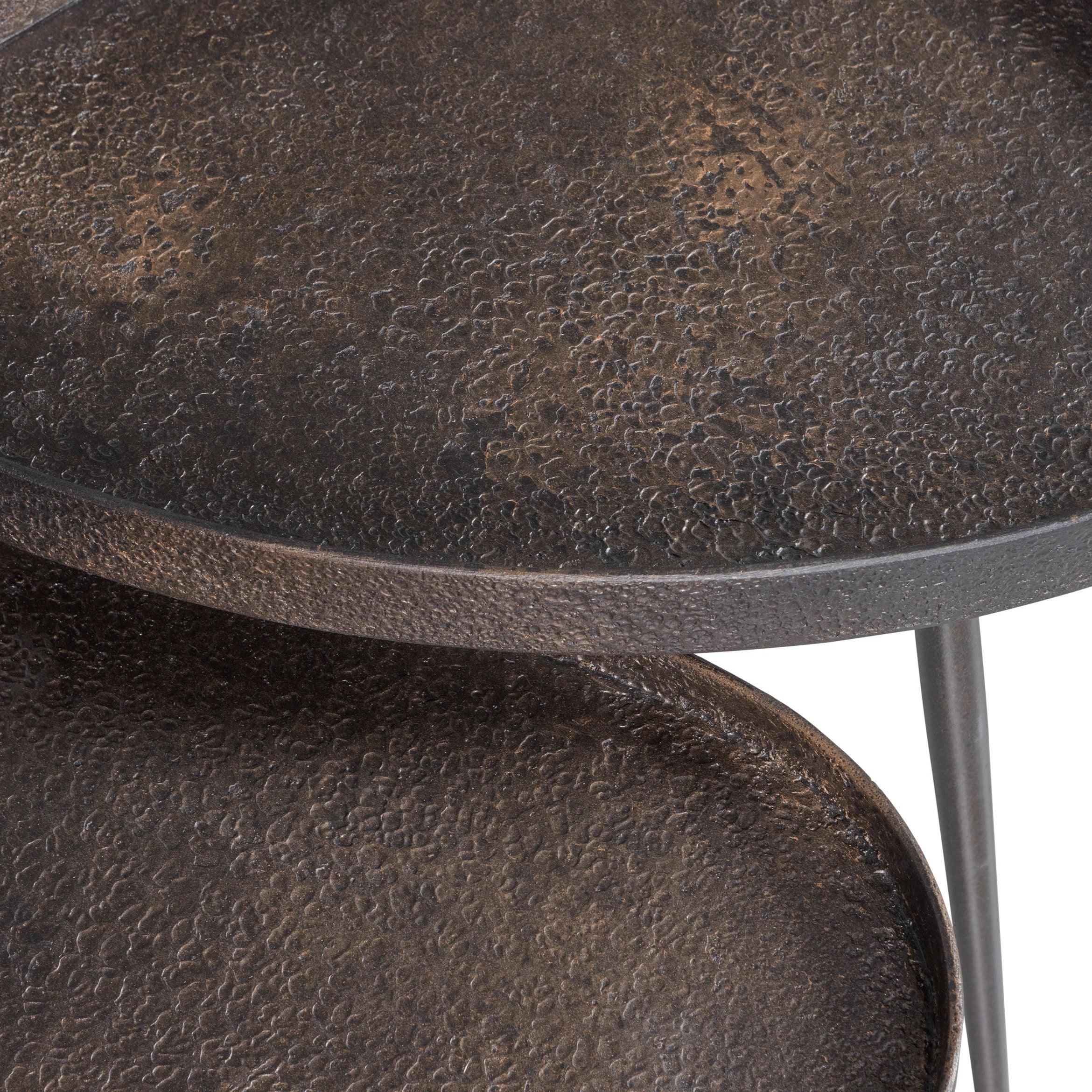 Zestaw stolików kawowych CRUDE ciemnobrązowy Be Pure Eye on Design