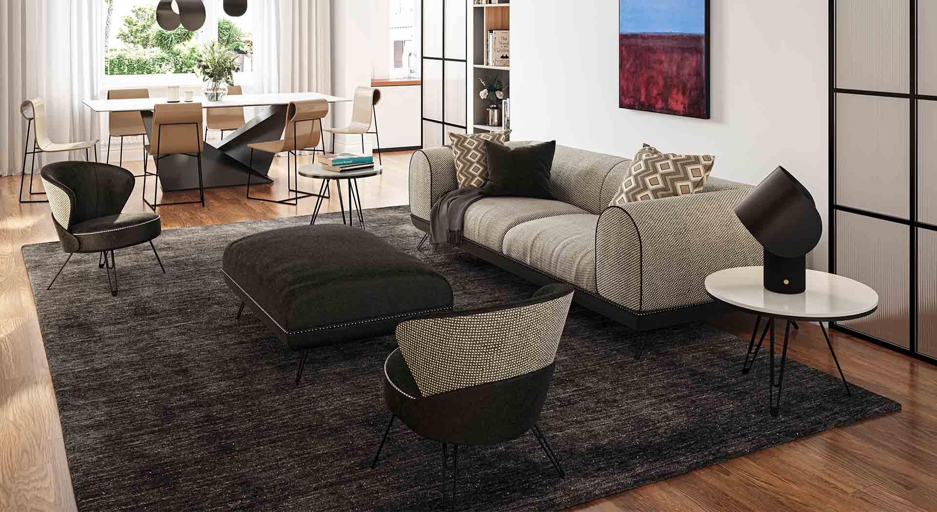 Zestaw stolików kawowych LINEAR SHORE turkusowy i żółty Liu Jo Living Eye on Design