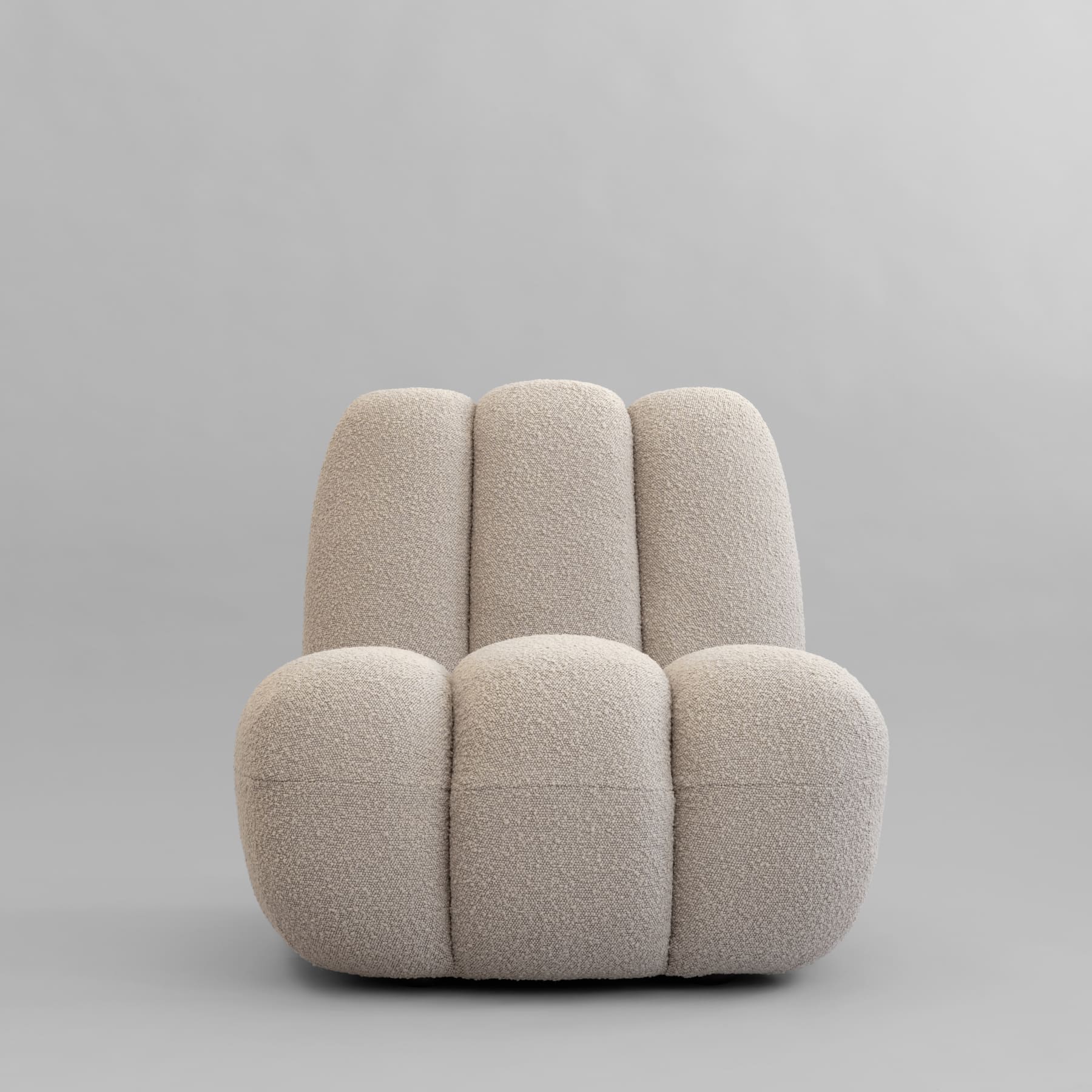 TOE Sessel beige Bouclé