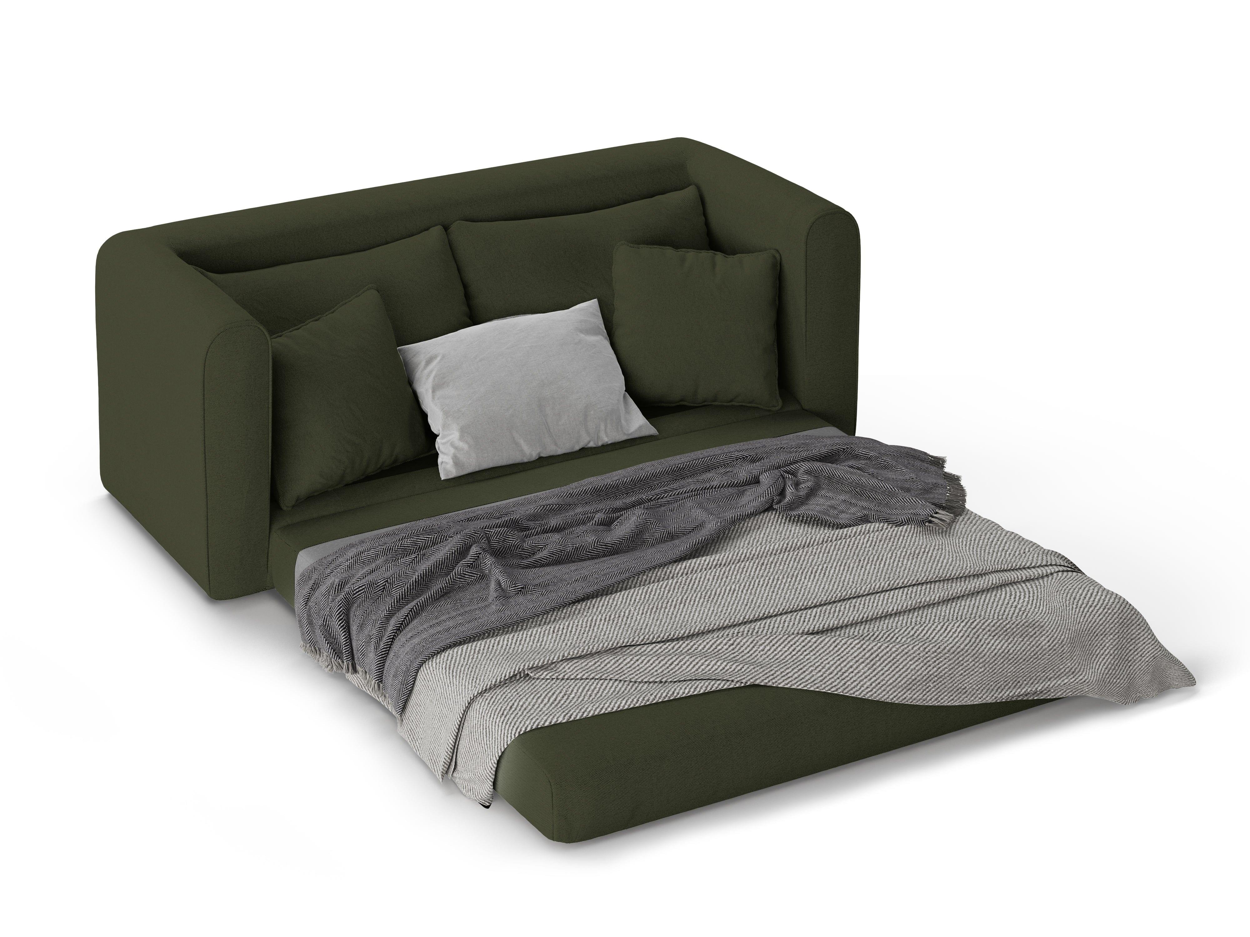 Sofa 2-osobowa z funkcją spania LIDO ciemnozielony Micadoni Eye on Design