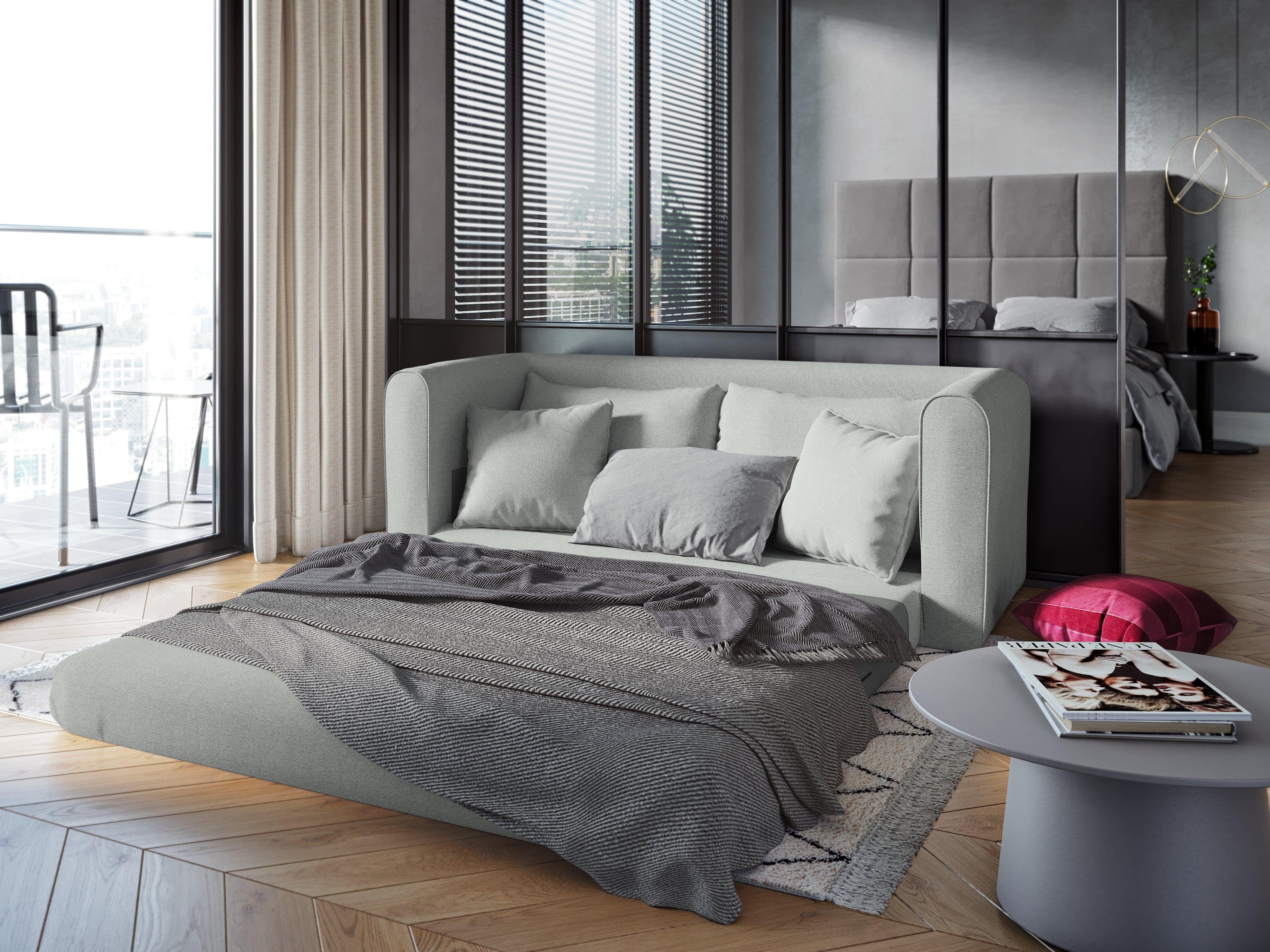 Sofa 2-osobowa z funkcją spania LIDO błękitny Micadoni Eye on Design