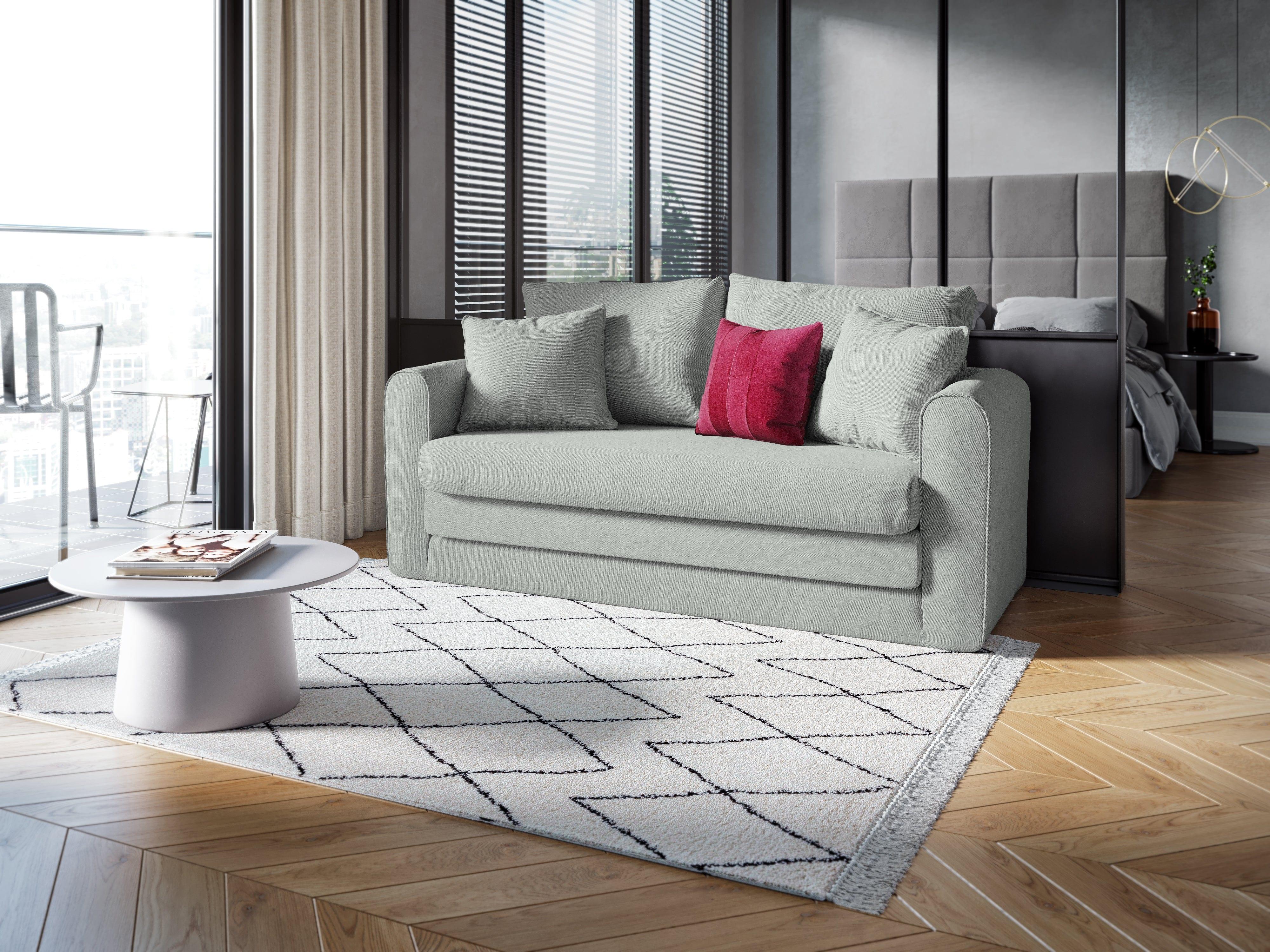 Sofa 2-osobowa z funkcją spania LIDO błękitny Micadoni Eye on Design