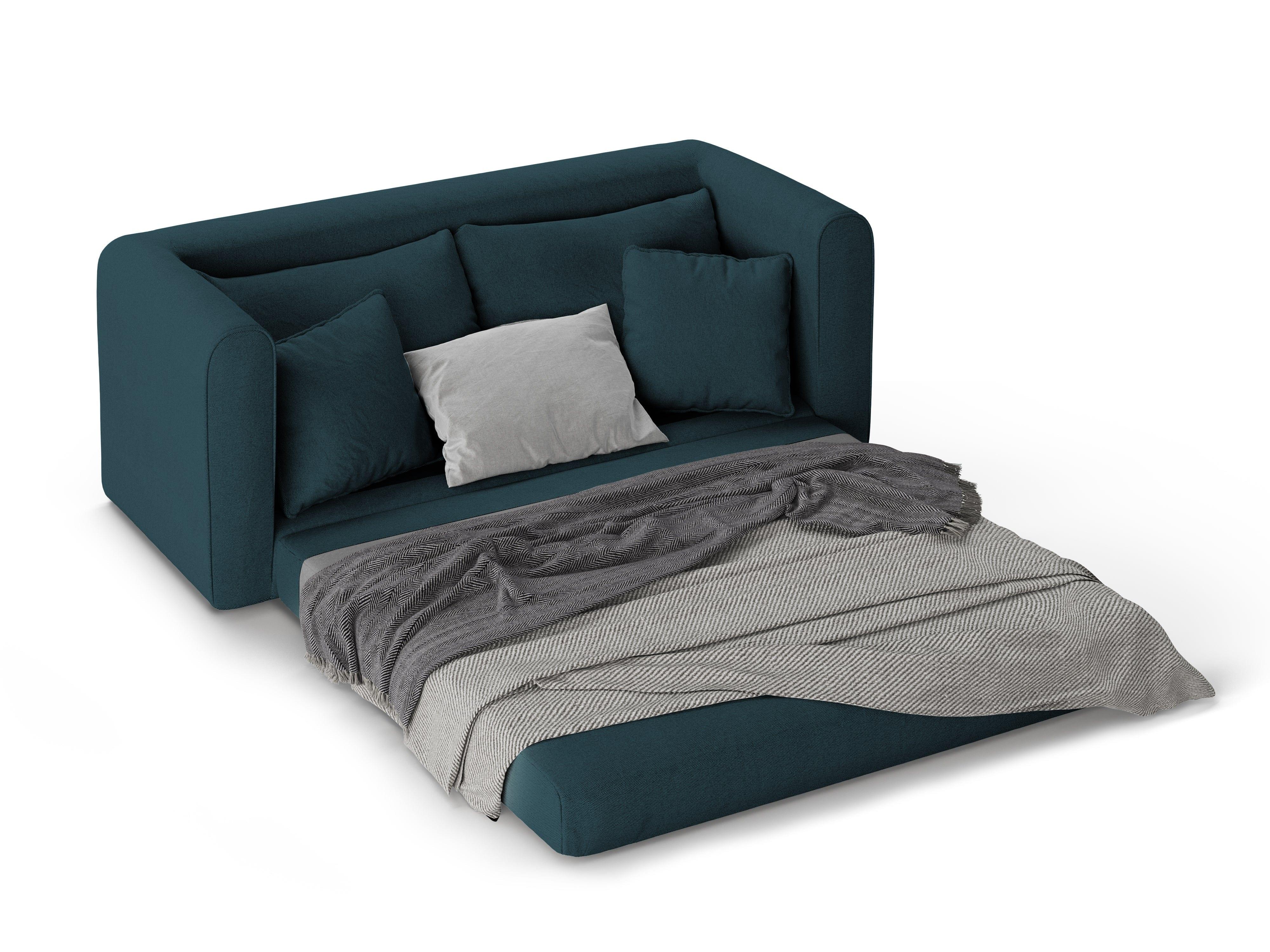 Sofa 2-osobowa z funkcją spania LIDO petrol Micadoni Eye on Design