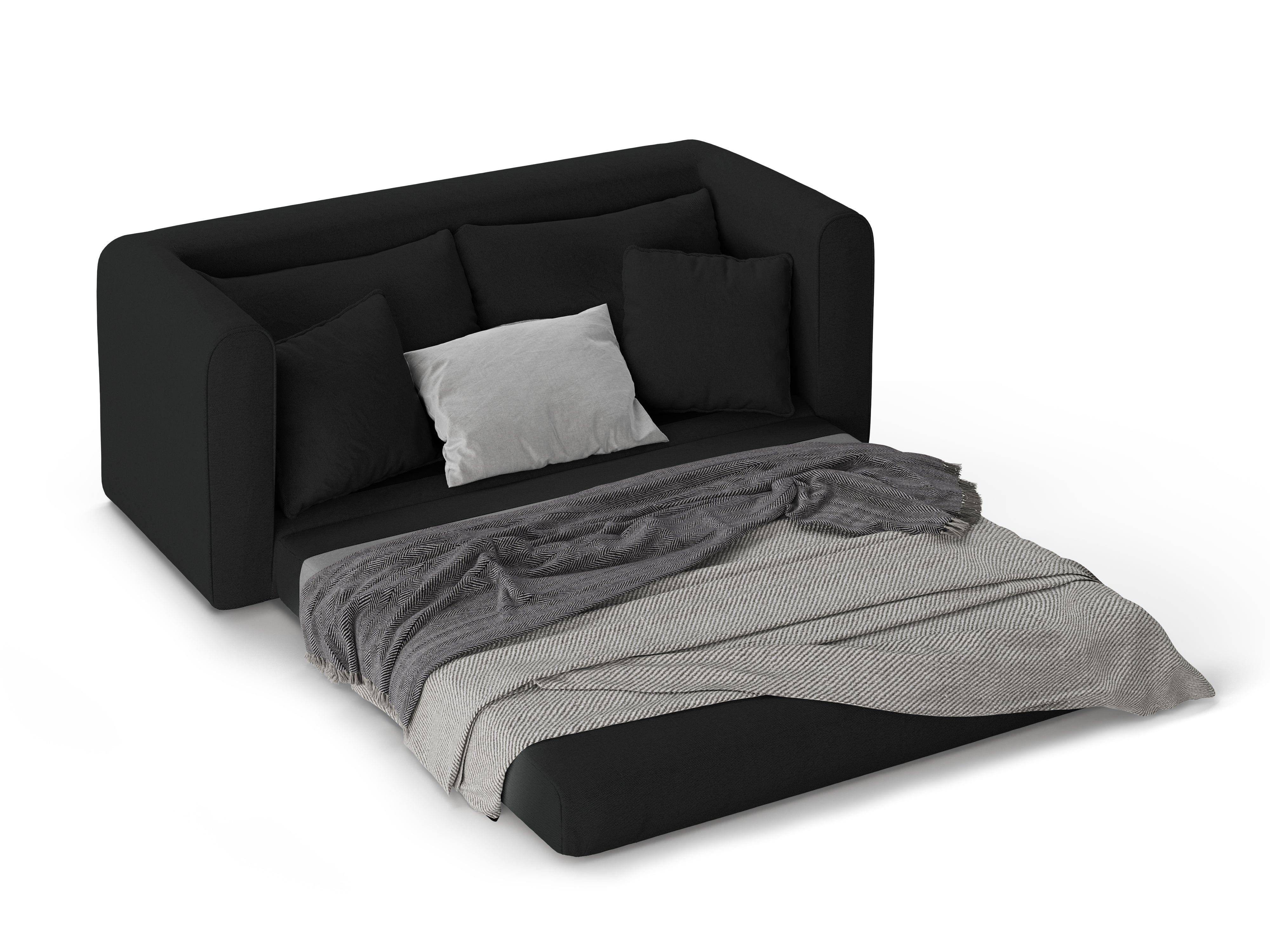 Sofa 2-osobowa z funkcją spania LIDO czarny Micadoni Eye on Design