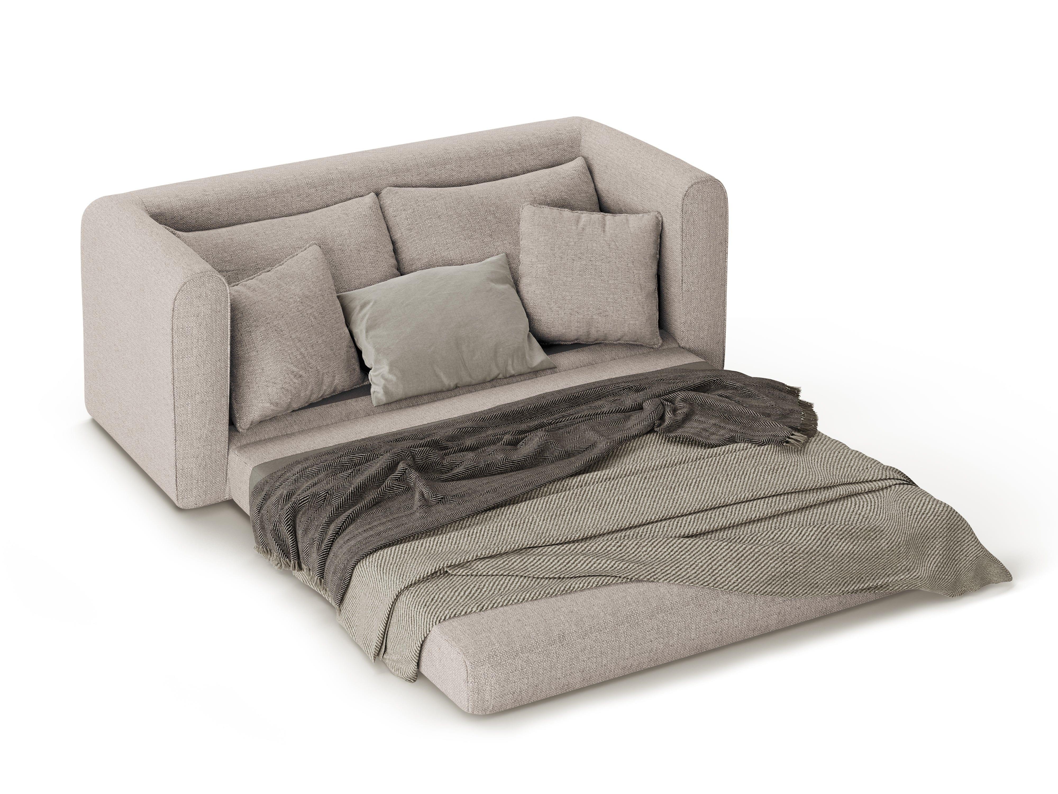 Sofa 2-osobowa z funkcją spania LIDO jasnoszary Micadoni Eye on Design