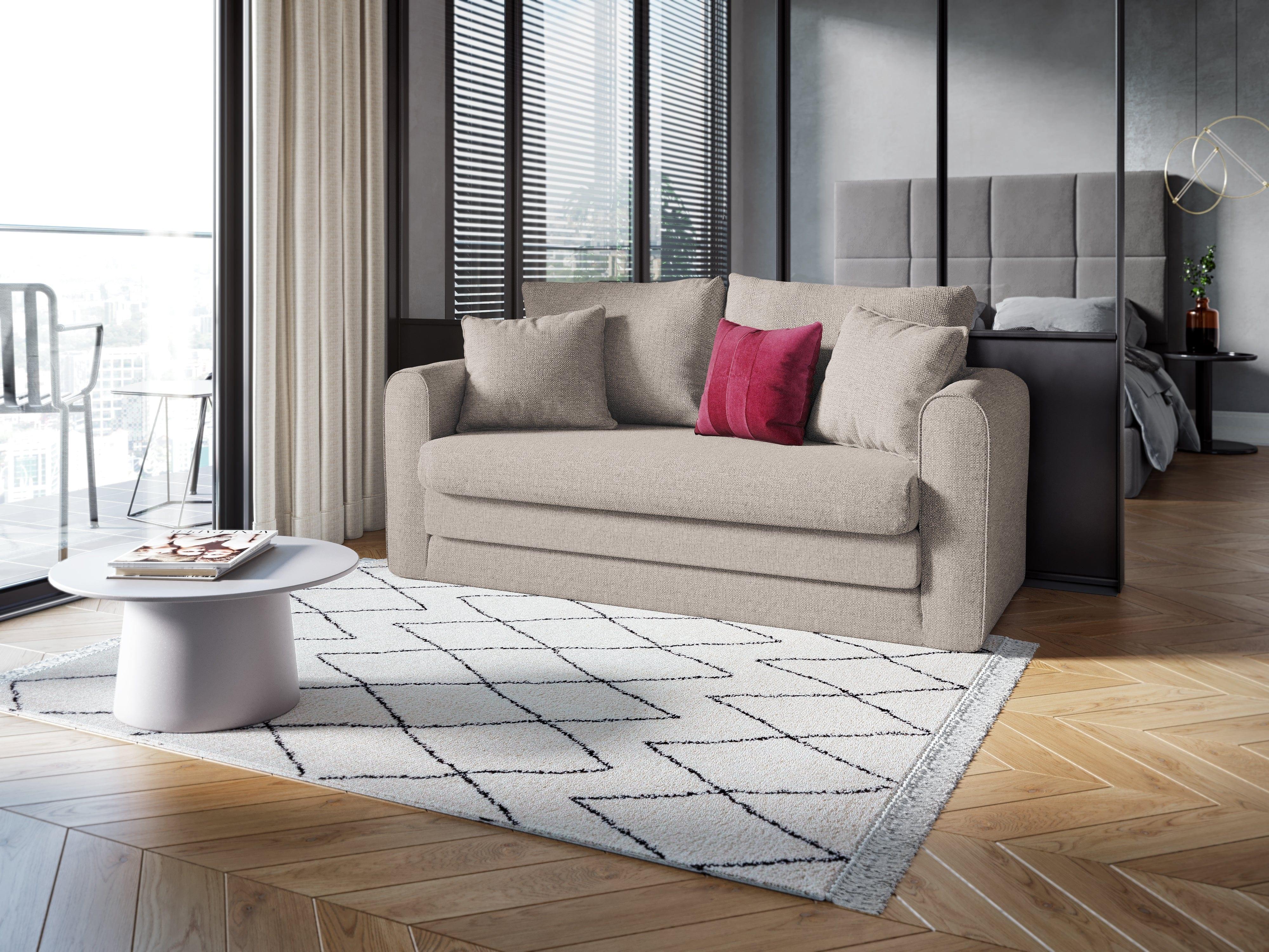Sofa 2-osobowa z funkcją spania LIDO jasnoszary Micadoni Eye on Design