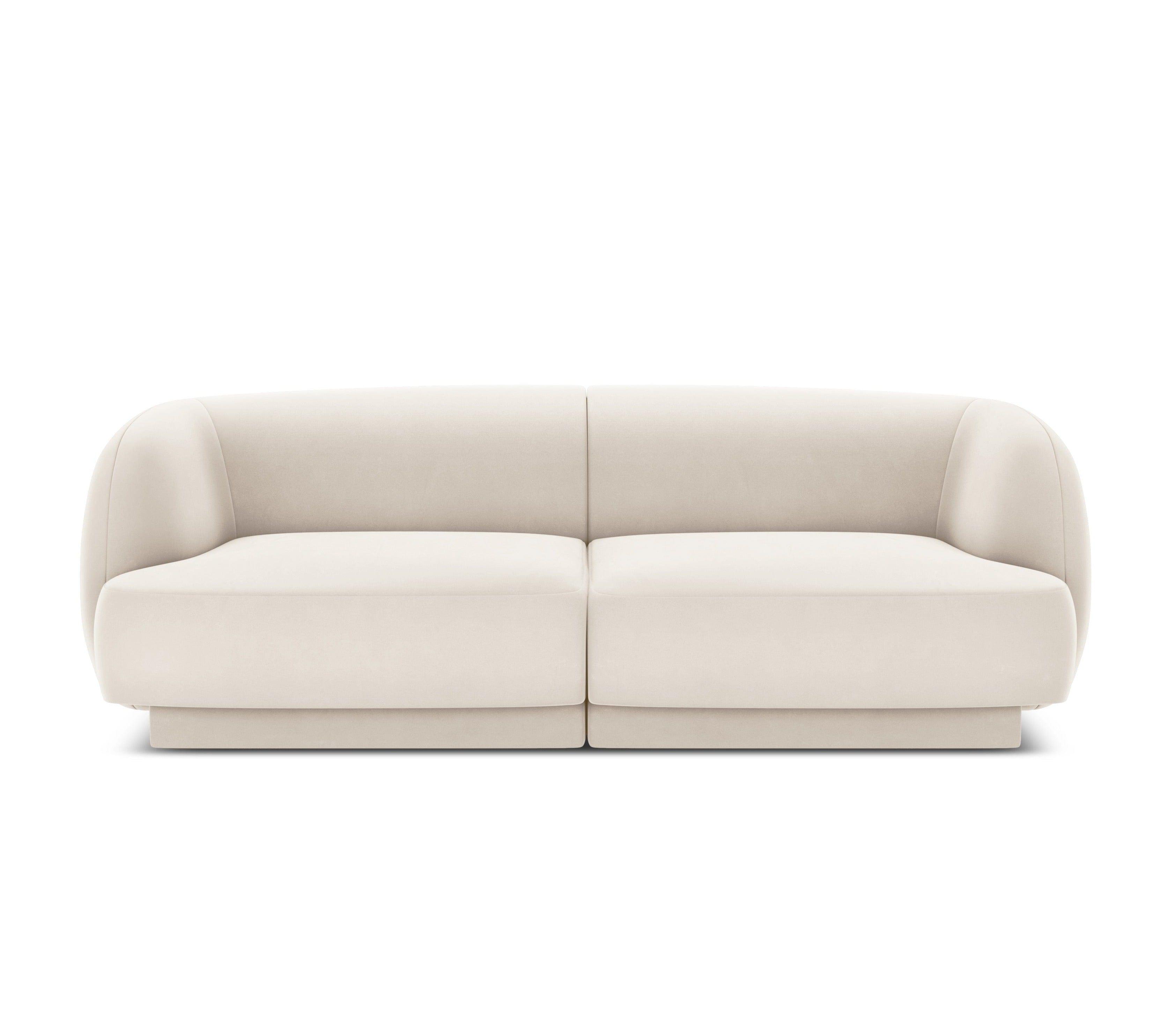 Sofa aksamitna 2-osobowa MILEY beżowy Micadoni Eye on Design