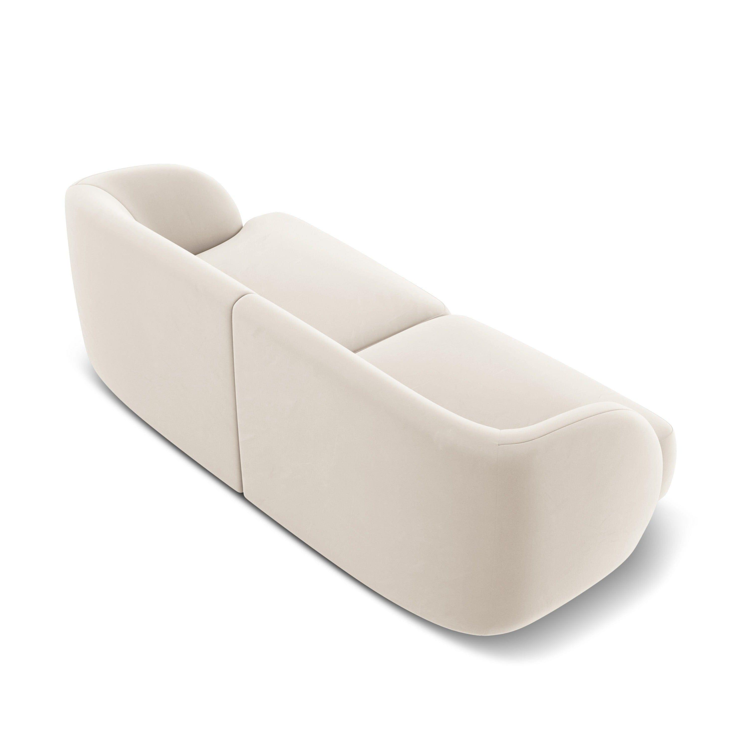 Sofa aksamitna 2-osobowa MILEY beżowy Micadoni Eye on Design