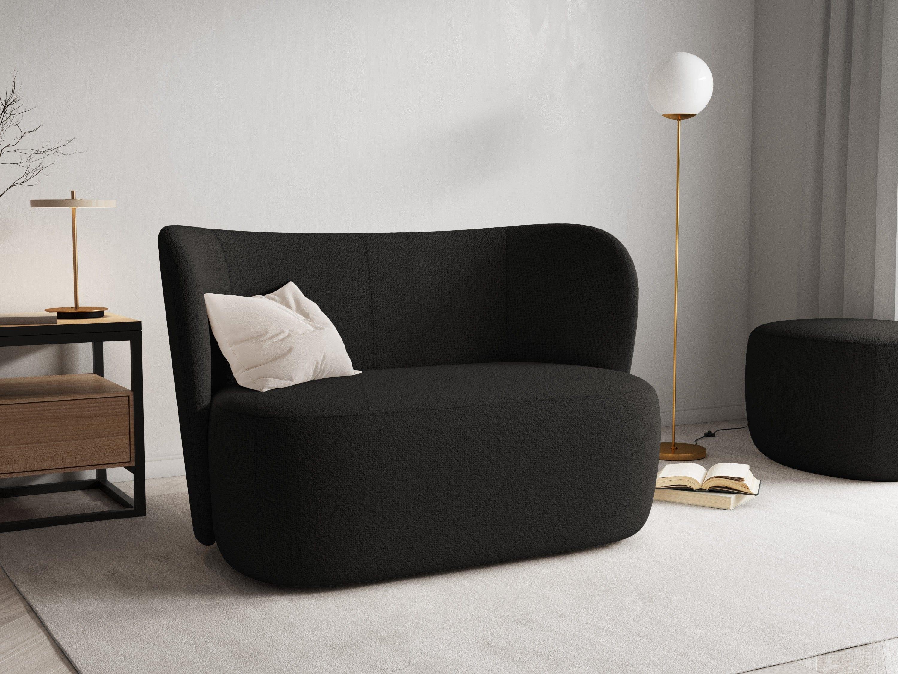 Sofa 2-osobowa SAAMIT boucle czarny Micadoni Eye on Design
