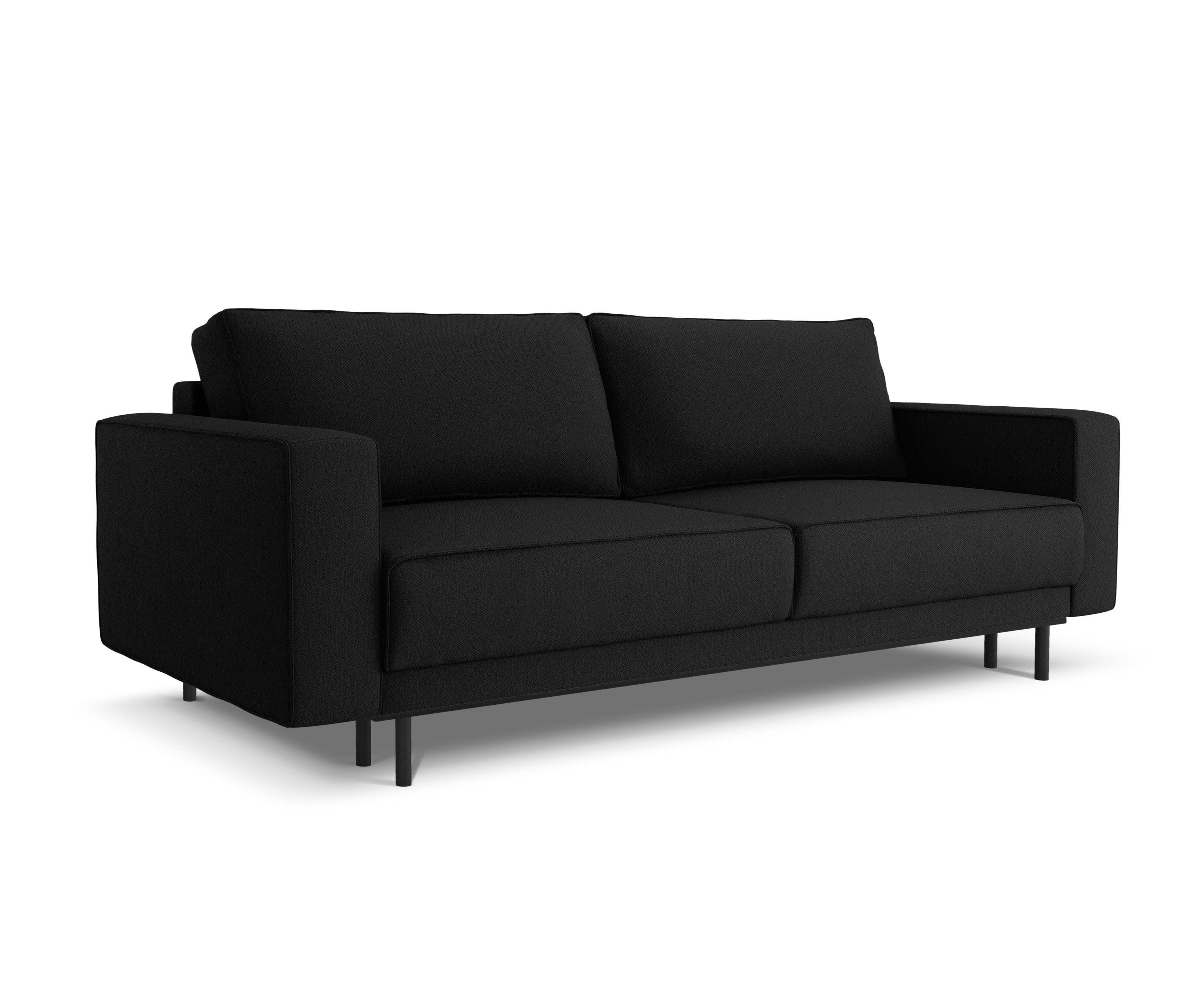 Sofa z funkcją spania CARO czarny Micadoni Eye on Design