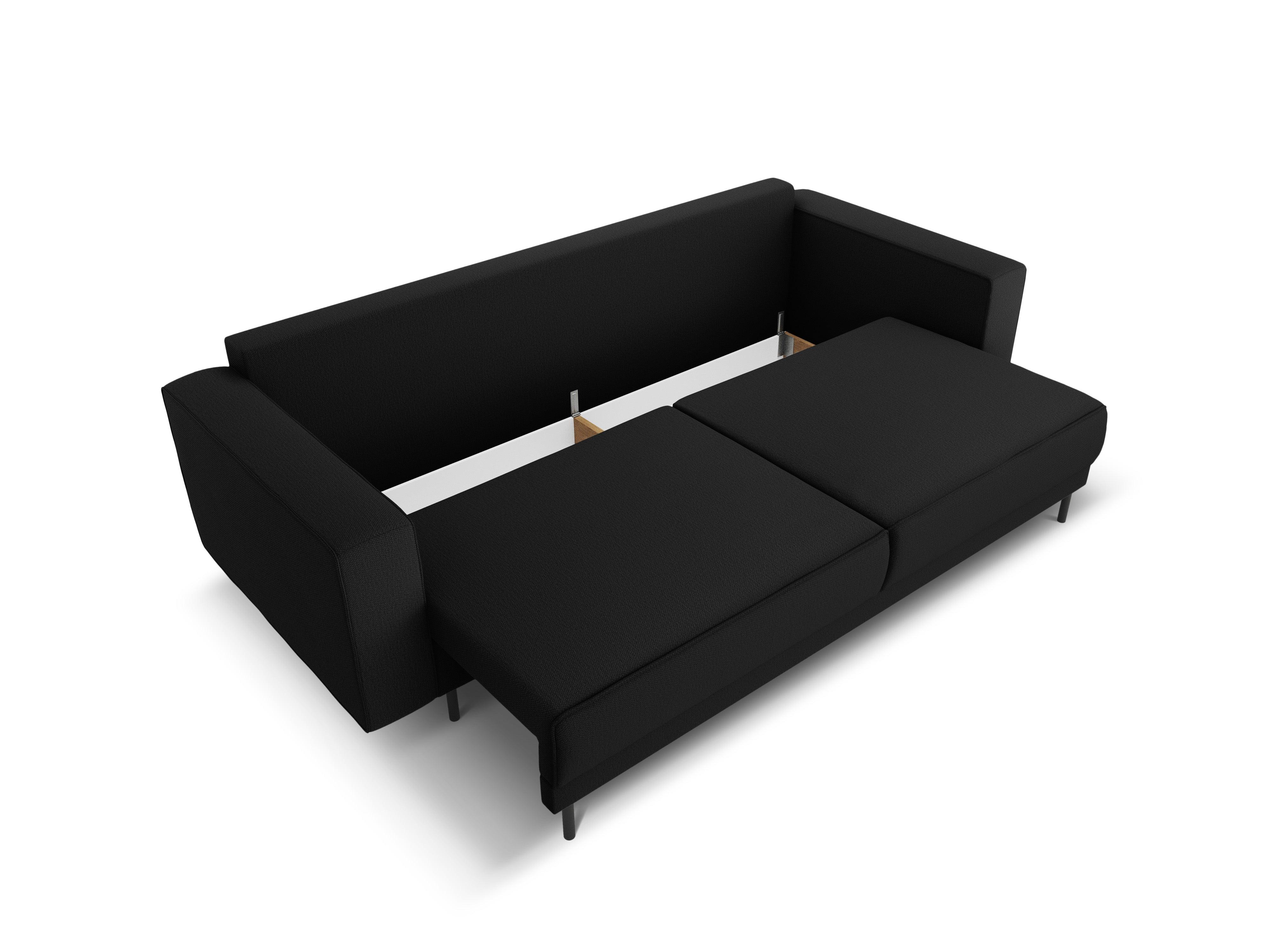 Sofa z funkcją spania CARO czarny Micadoni Eye on Design