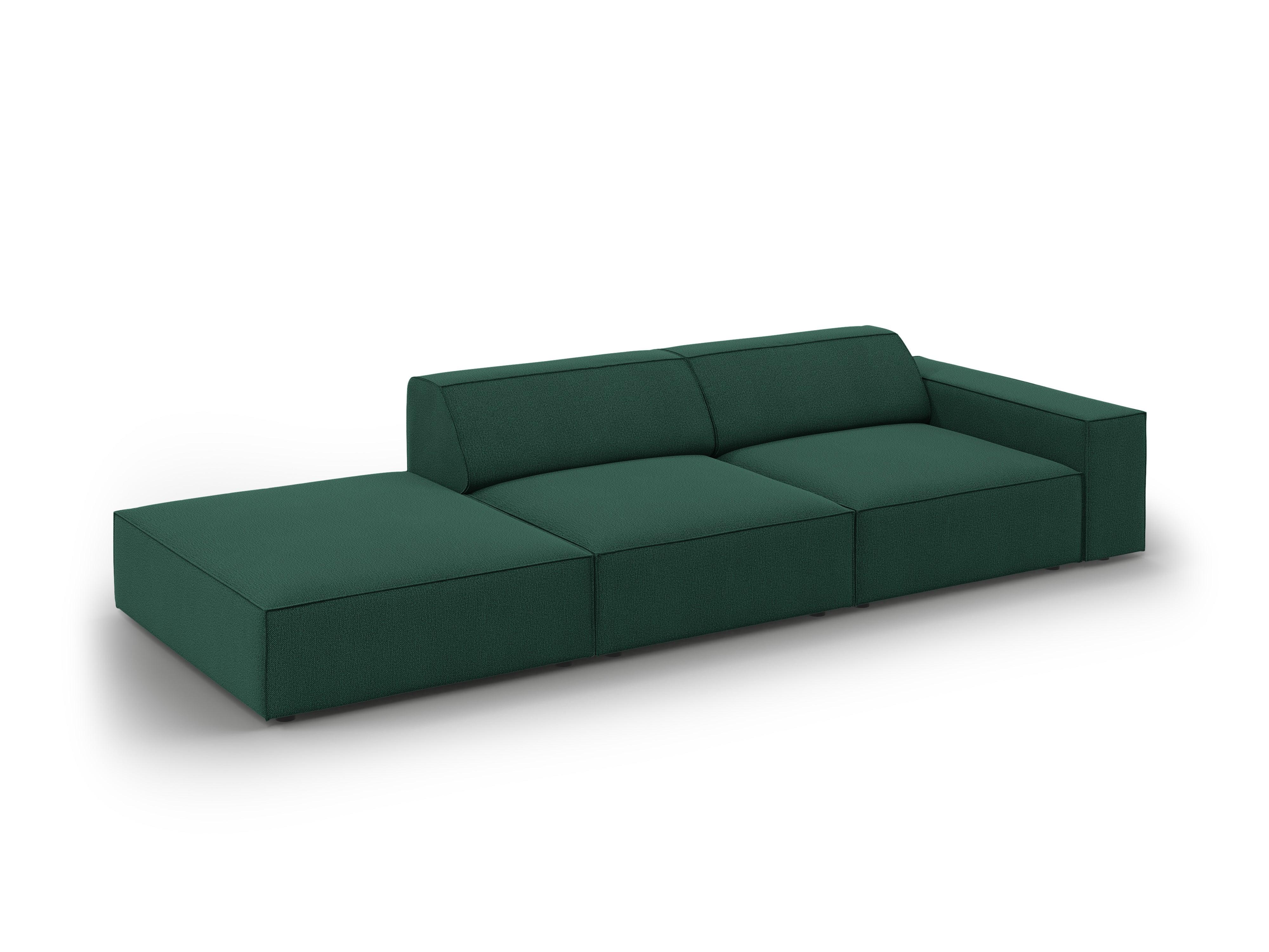 Sofa lewostronna 3-osobowa JODIE zielony Micadoni Eye on Design