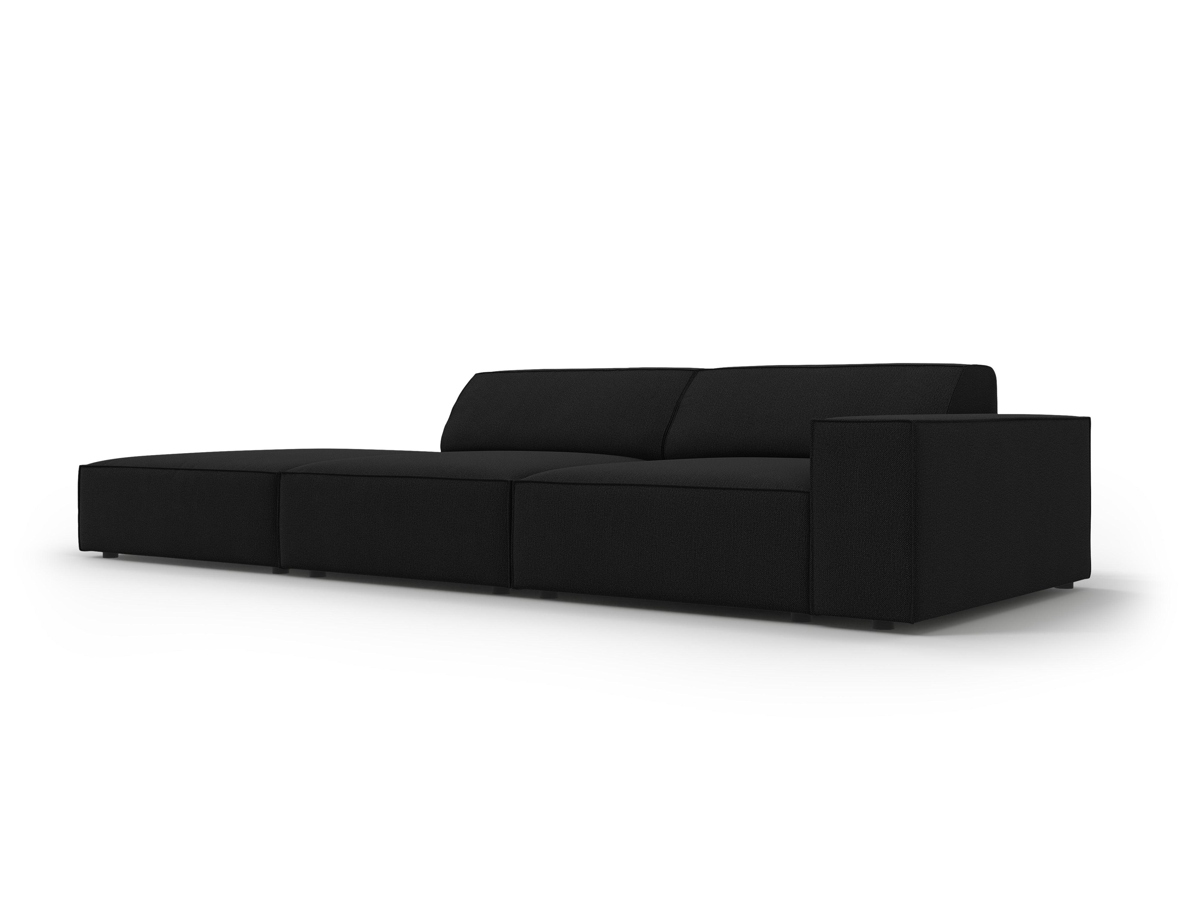 Sofa lewostronna 3-osobowa JODIE czarny Micadoni Eye on Design