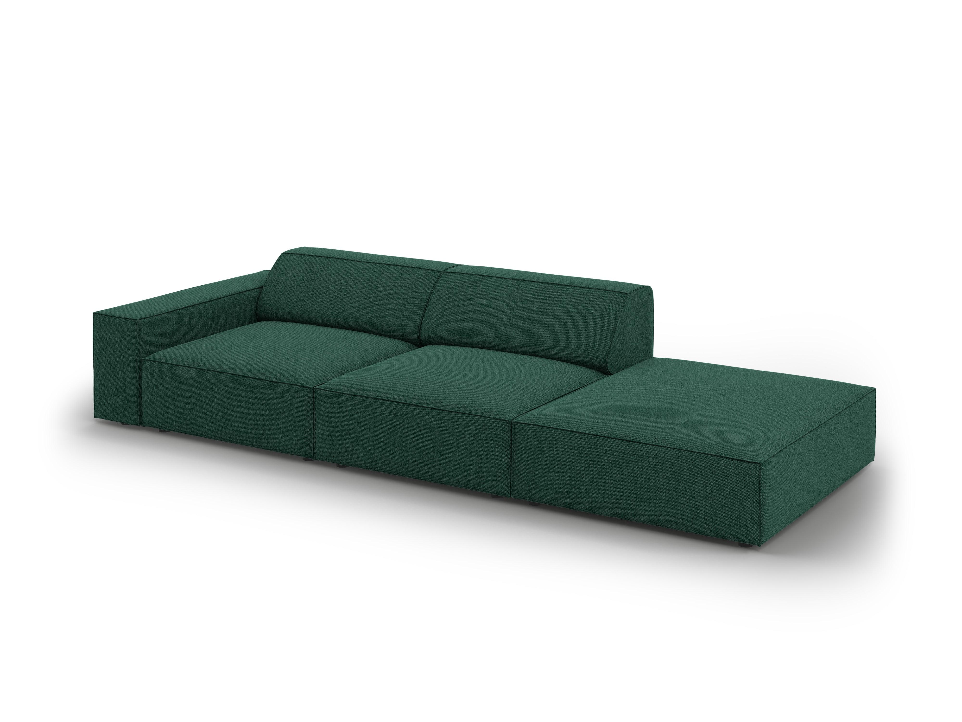 Sofa prawostronna 3-osobowa JODIE zielony Micadoni Eye on Design