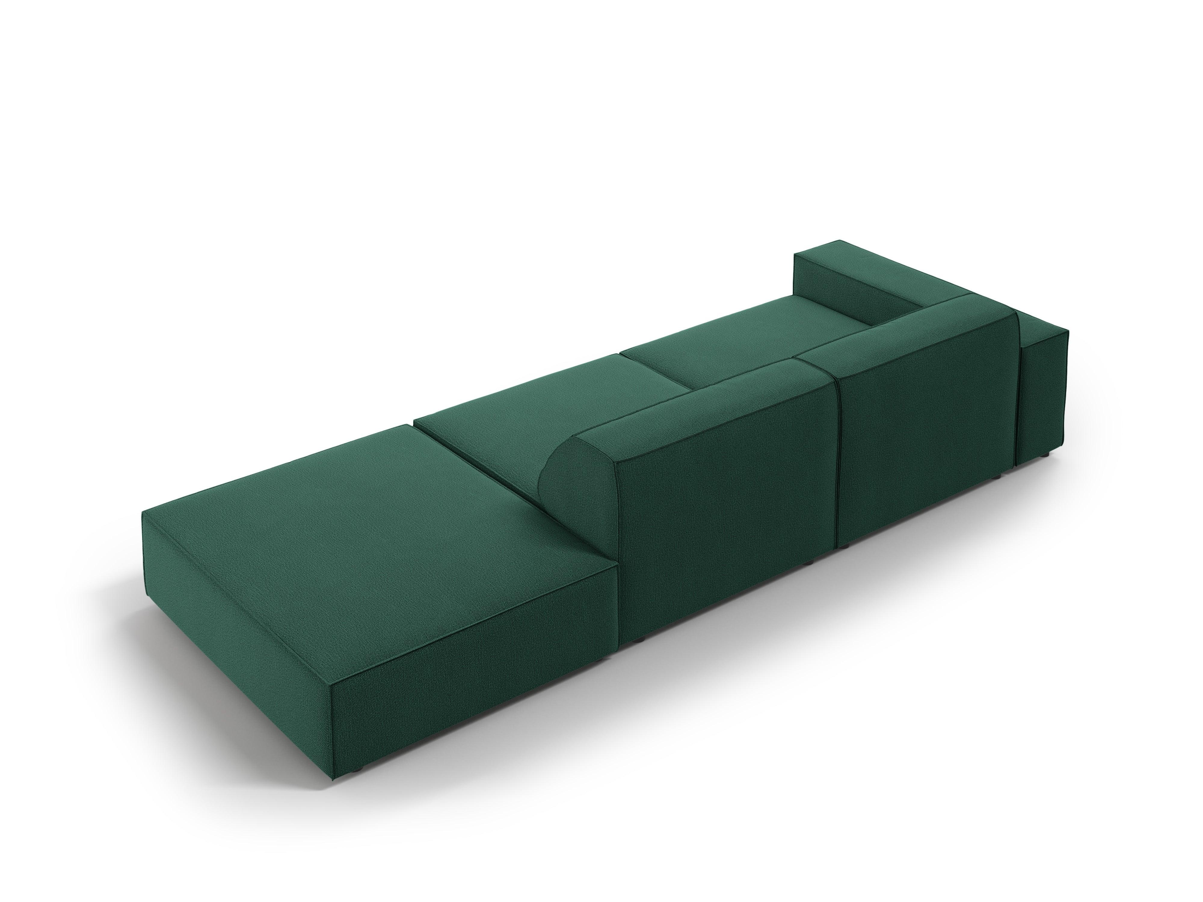 Sofa prawostronna 3-osobowa JODIE zielony Micadoni Eye on Design