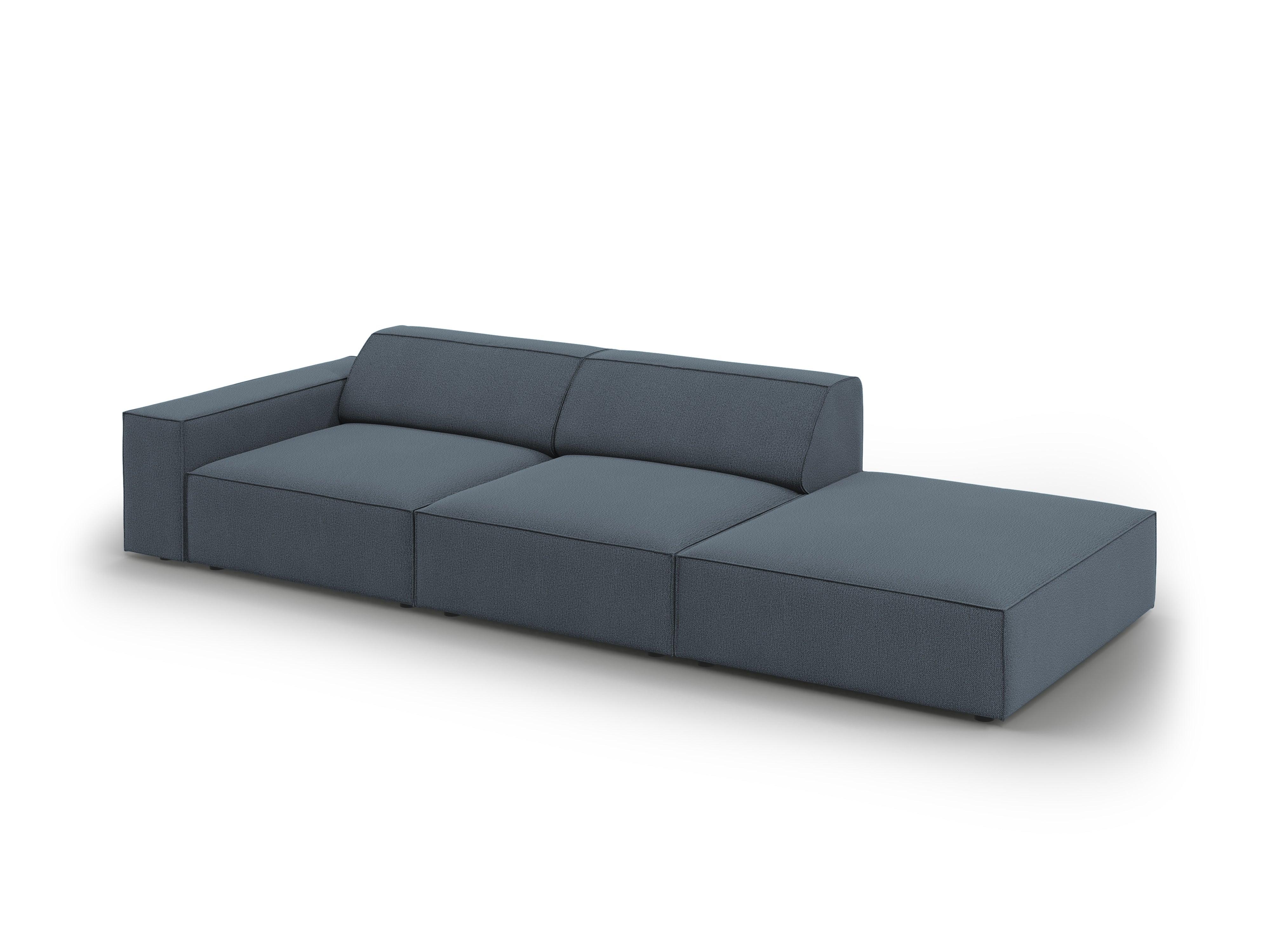 Sofa prawostronna 3-osobowa JODIE niebieski Micadoni Eye on Design