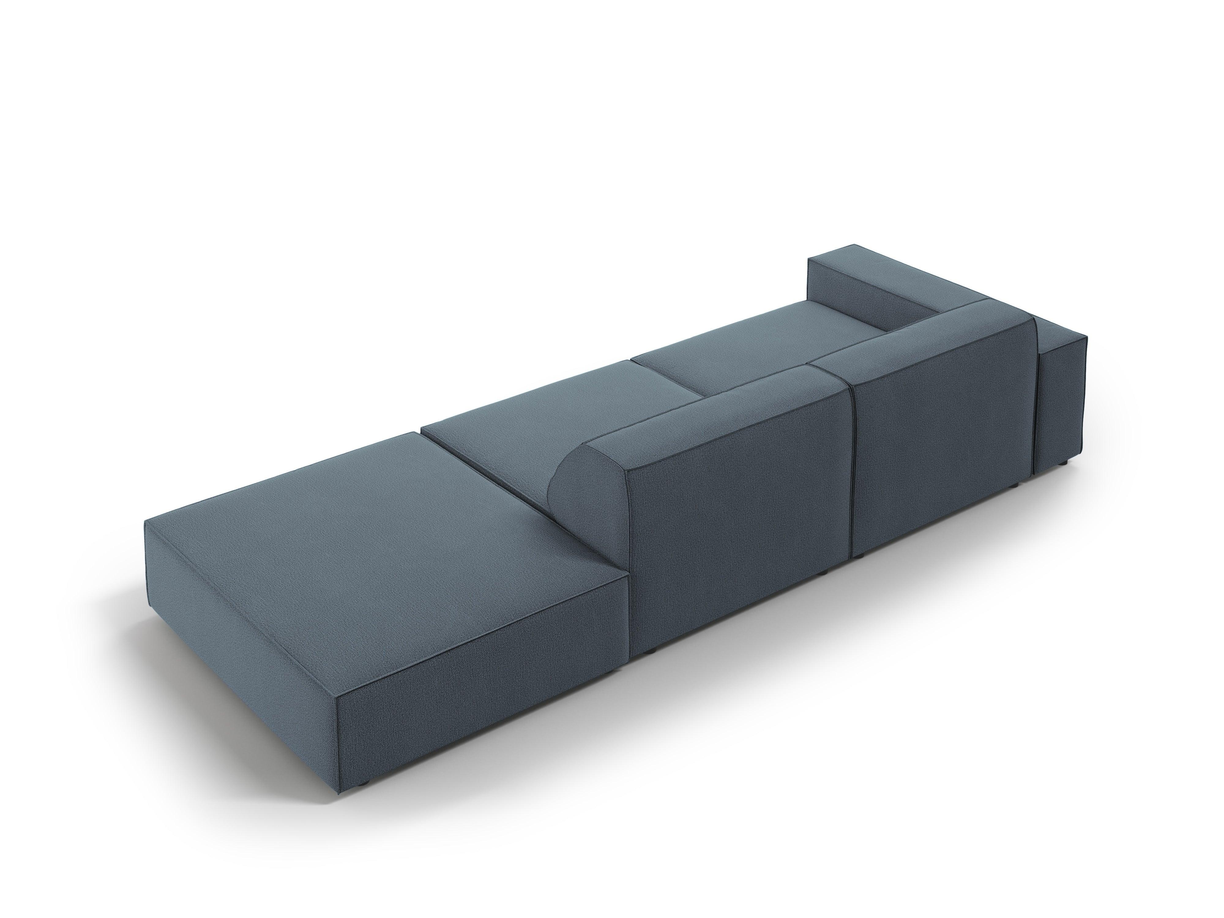 Sofa prawostronna 3-osobowa JODIE niebieski Micadoni Eye on Design