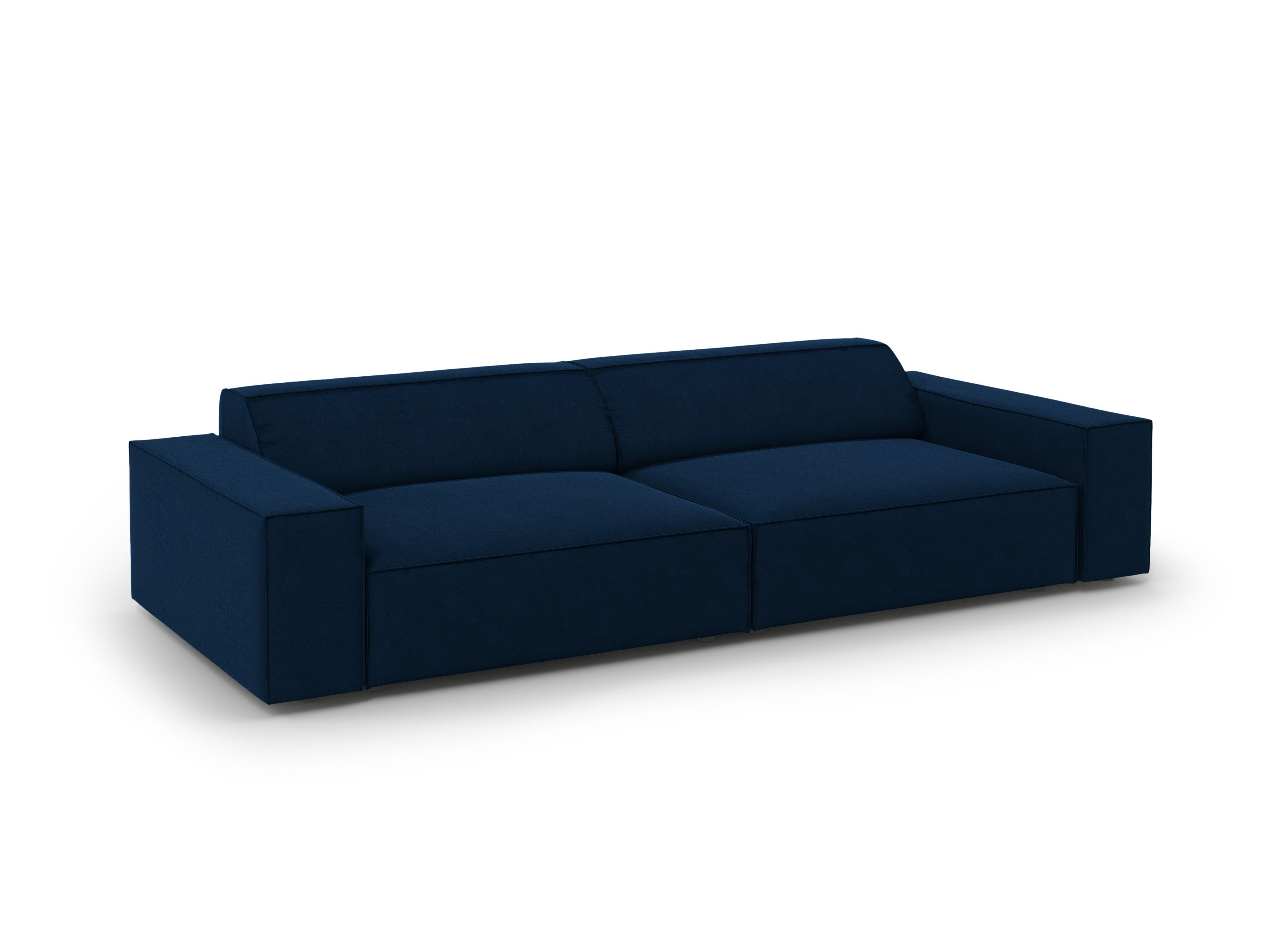 Sofa aksamitna 4-osobowa JODIE granat królewski Micadoni Eye on Design