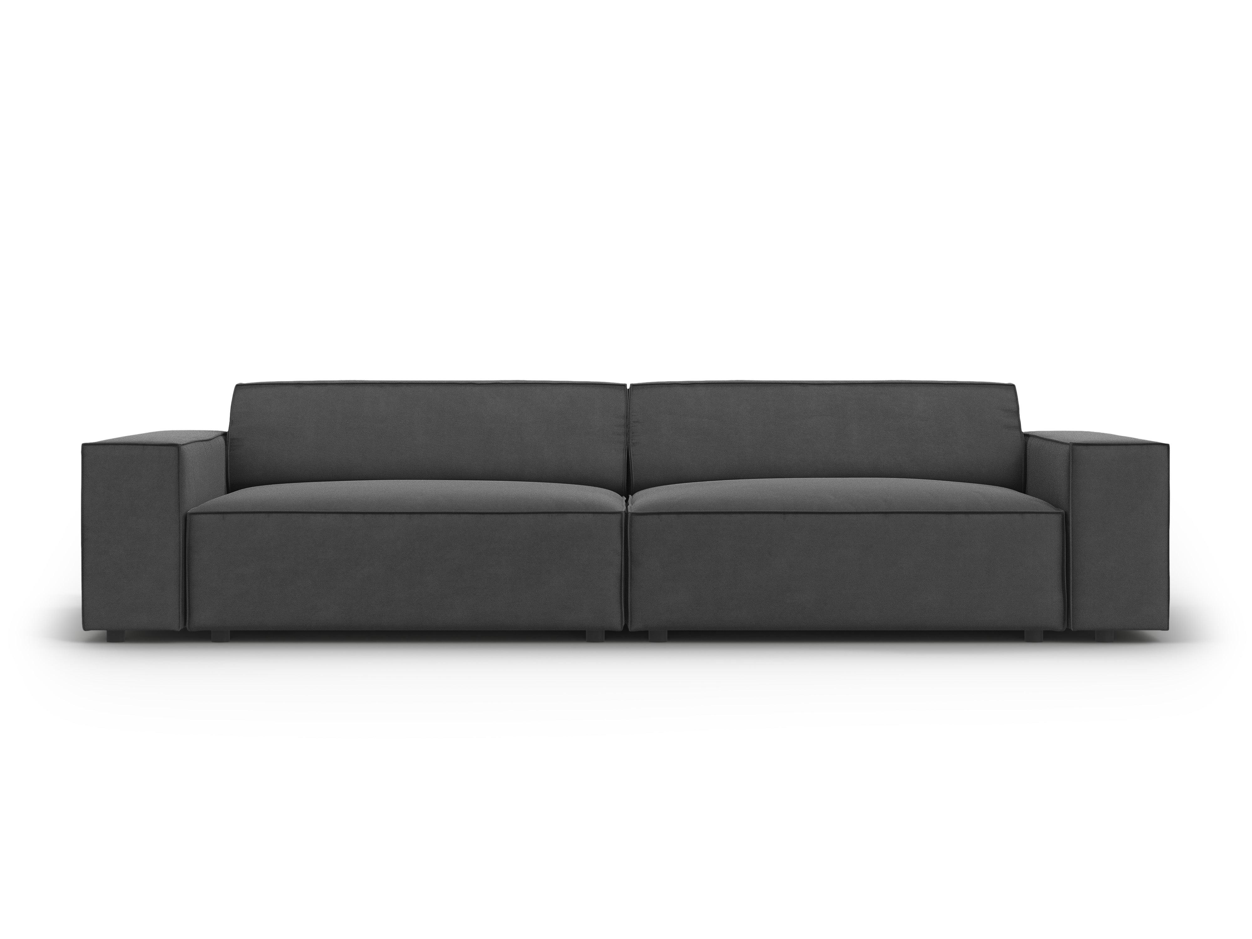 Sofa aksamitna 4-osobowa JODIE ciemnoszary Micadoni Eye on Design