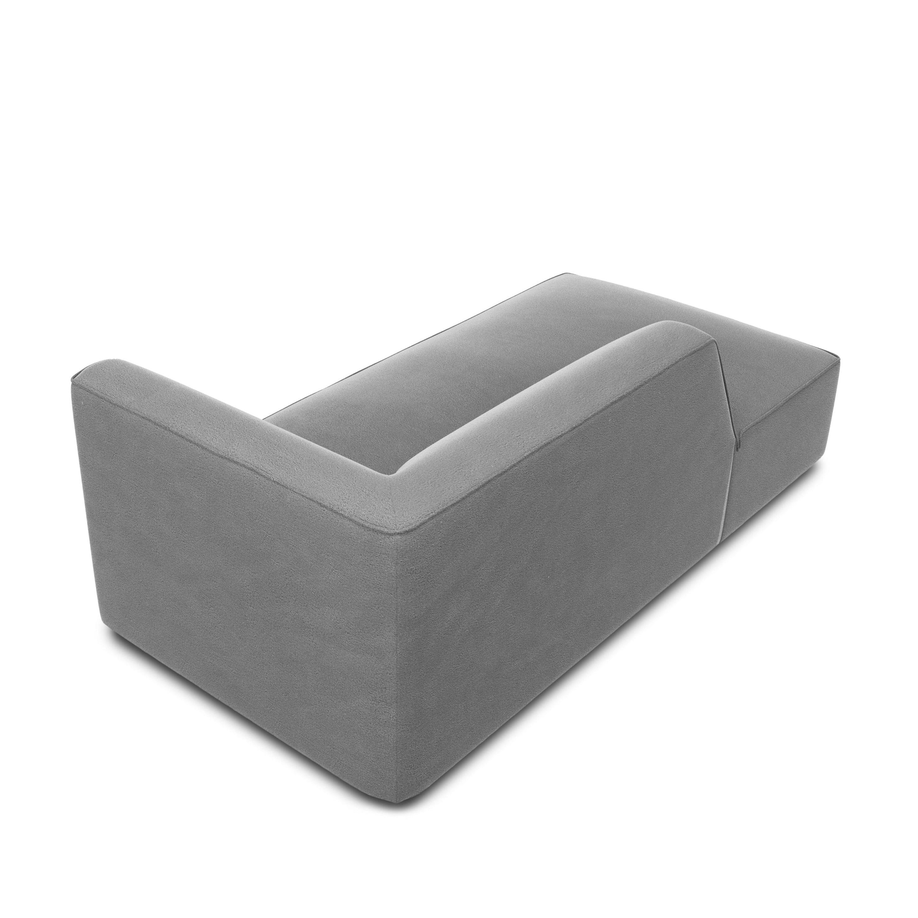 Szezlong aksamitny lewostronny RUBY szary Micadoni Eye on Design