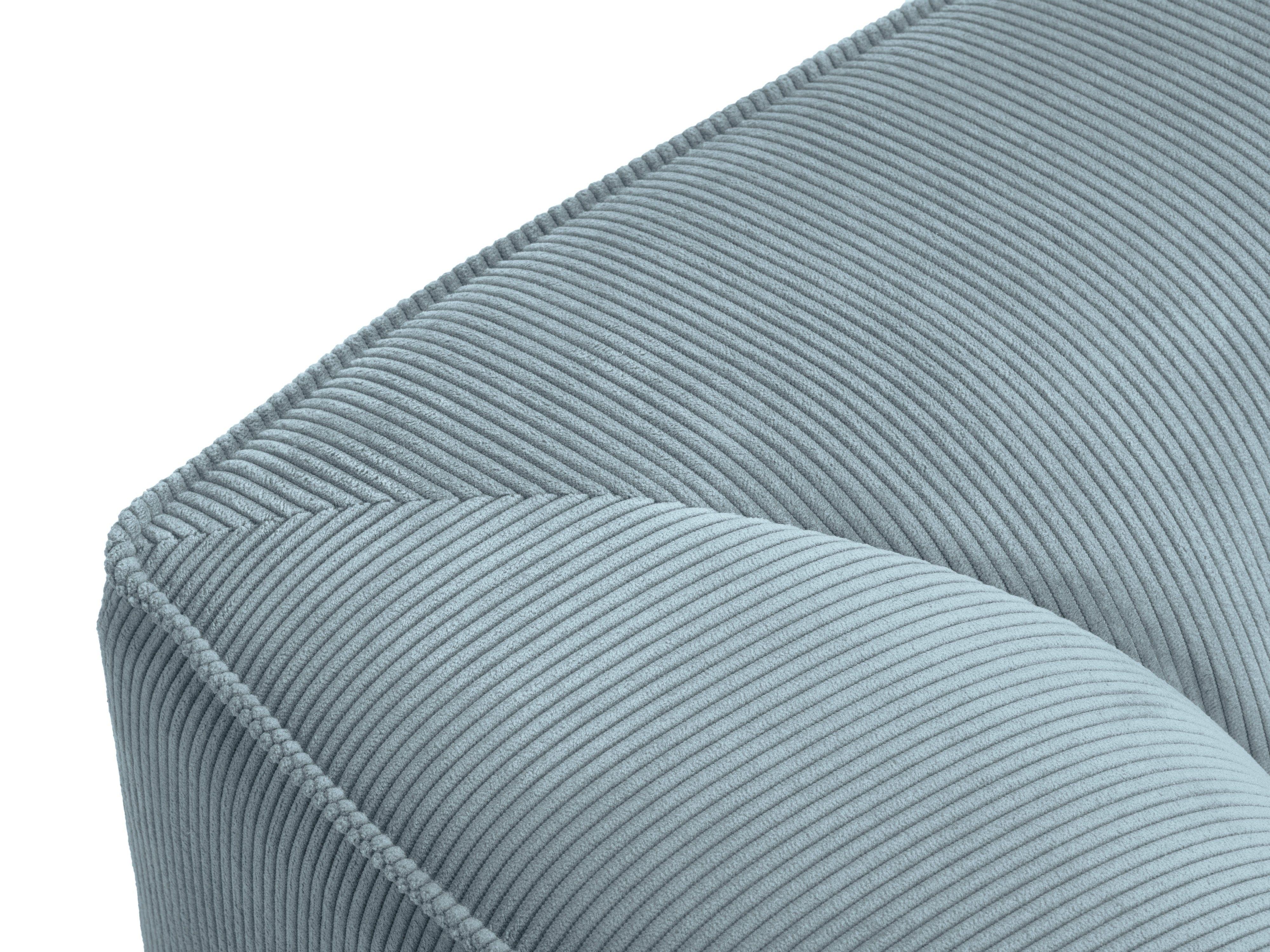 Sofa narożna sztruksowa lewostronna RUBY jasnoniebieski Micadoni Eye on Design