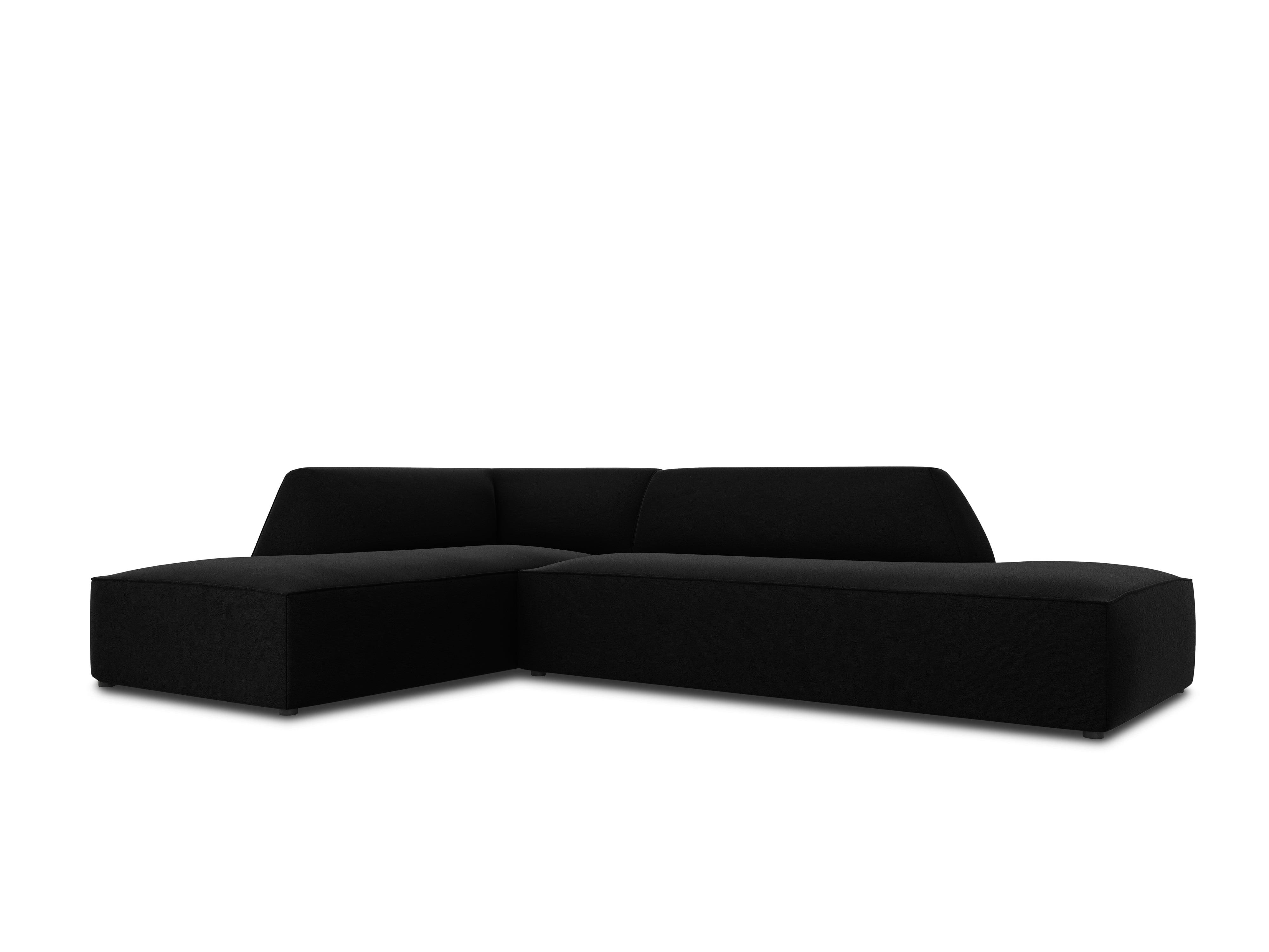 Sofa narożna aksamitna lewostronna RUBY czarny Micadoni Eye on Design